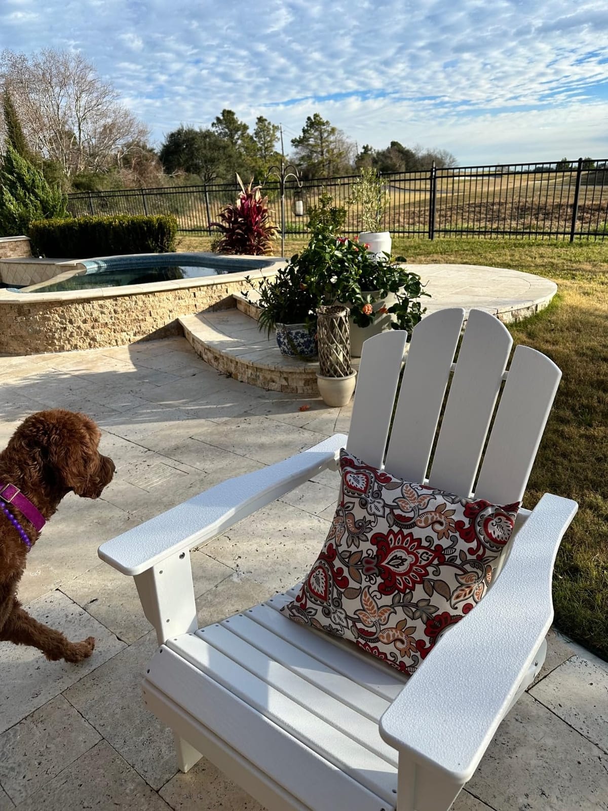 KINGYES Folding Adirondack Chair Set of 2 with Cup Holder, Navy | HDPE All-Weather Patio Chairs, Wooden Textured Lawn Chair for Poolside, Backyard, Deck, Fire Pit customer photo 1