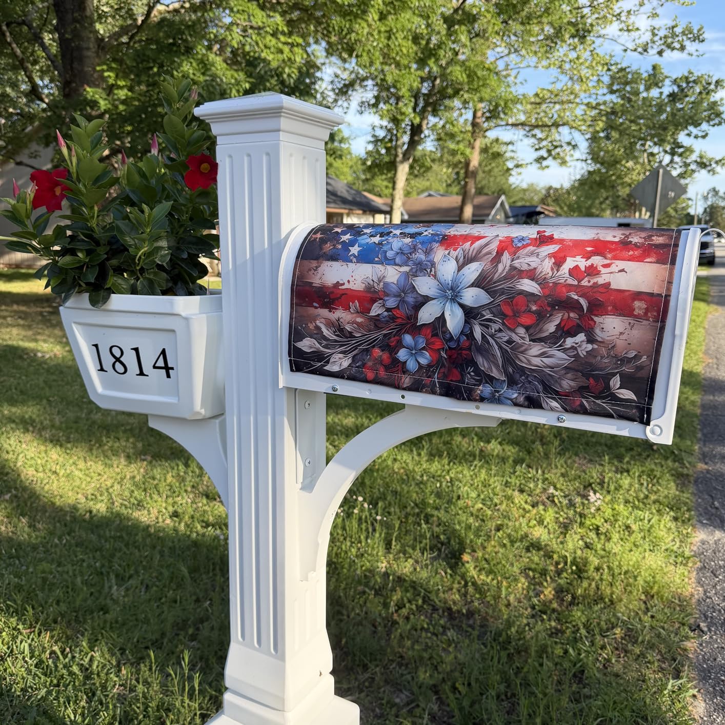 Patriotic American Flag Magnetic Mailbox Cover 18