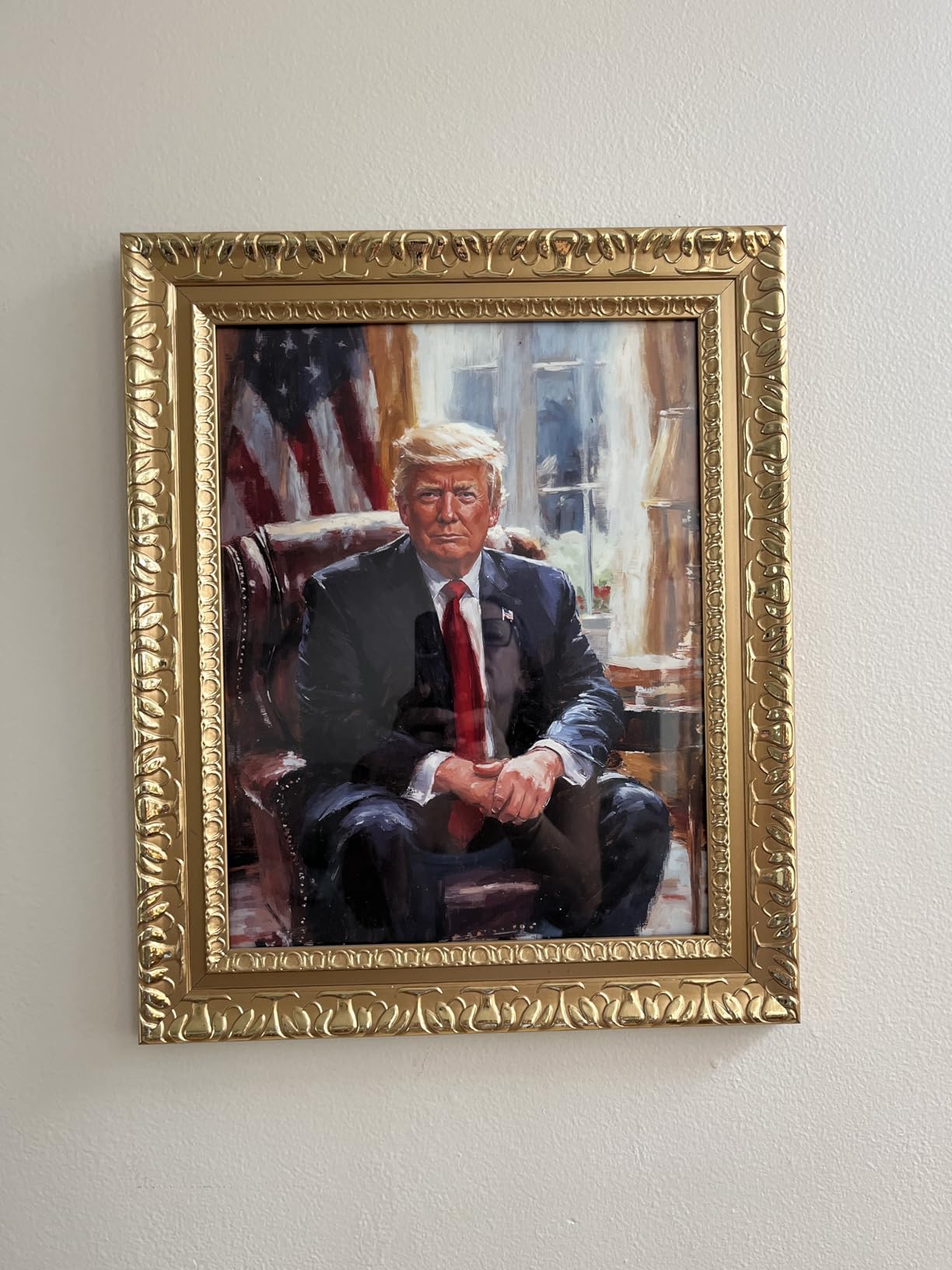 Presidential Office Portrait 11x14 Framed Wall Art Ready to Hang Patriotic American Leadership Oil Painting Executive Office Decor for Study Library Conference Room customer photo 2