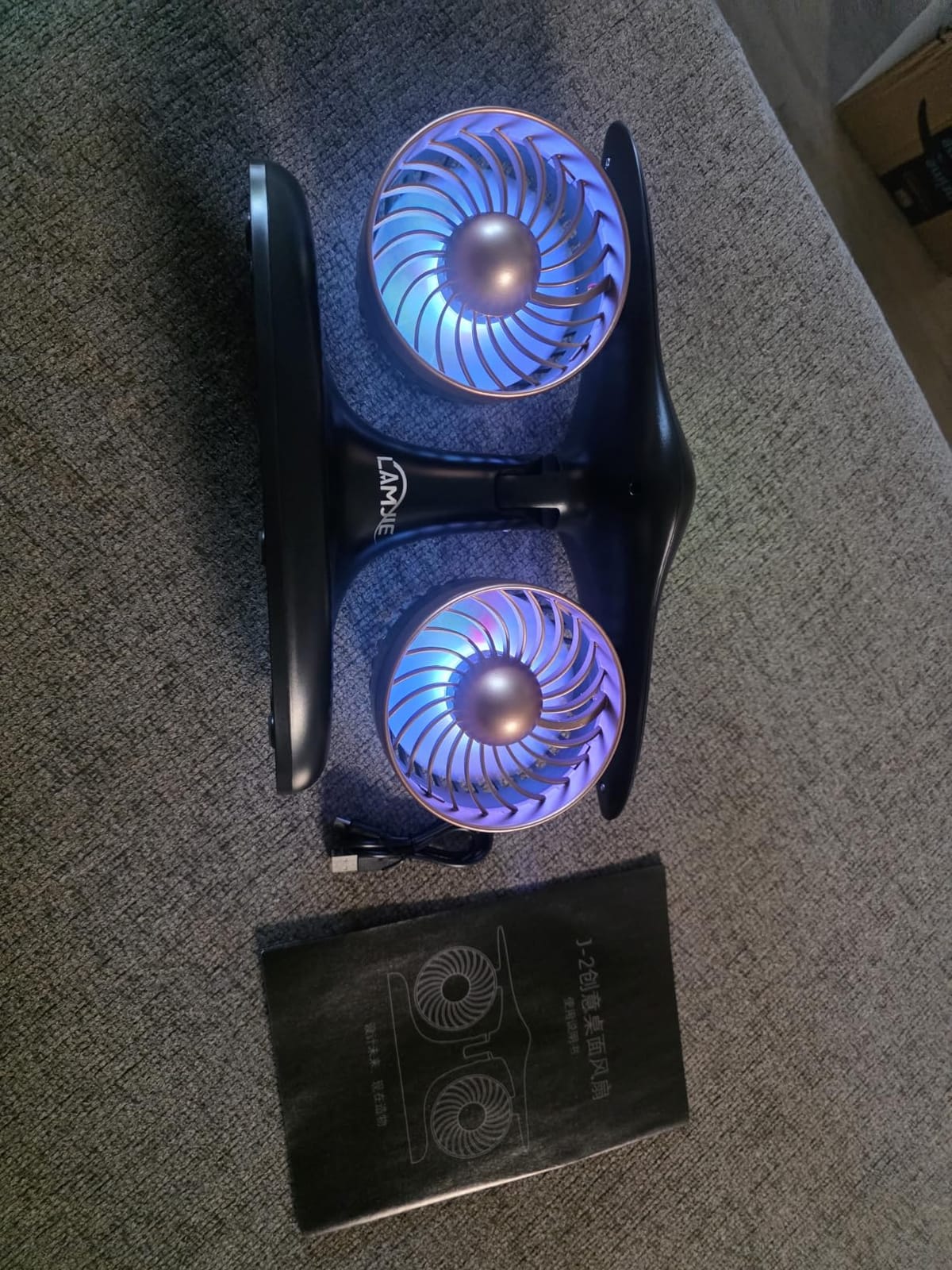 Jet Engine Desk Fan for Office, Rechargeable Table Fan Gift for Men customer photo 2