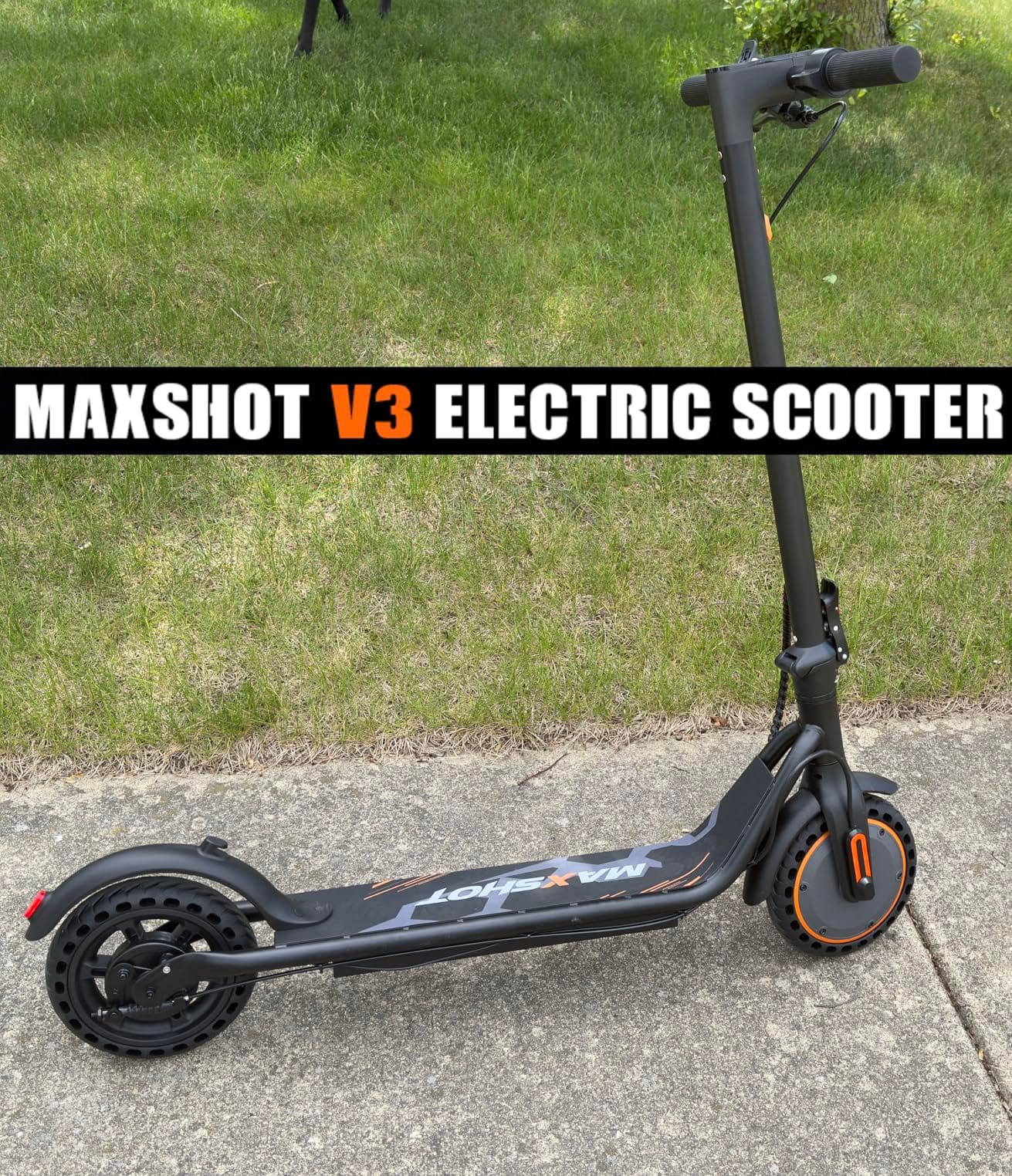 Maxshot Electric Scooter, 350W/500W Powerful Motor, 19-22 MPH Max Speed, 15-28 Miles Range, Foldable escooter with Dual Braking Systems, Smart APP customer photo 2