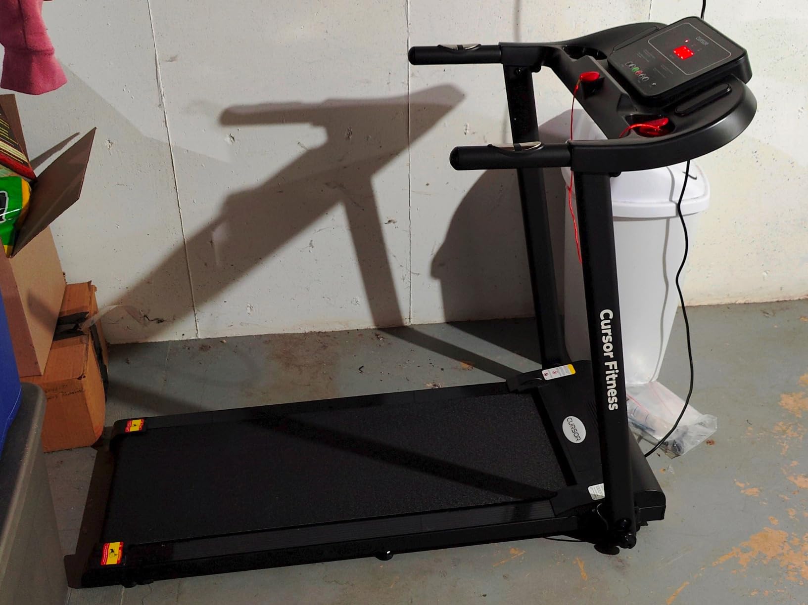 CURSOR FITNESS 16% Incline Treadmills for Home Small with 3 LED Displays, 3.0HP Foldable Walking Pad Treadmill Up to 400LBS Capacity, Portable Treadmill 0.6-7.0MPH customer photo 2