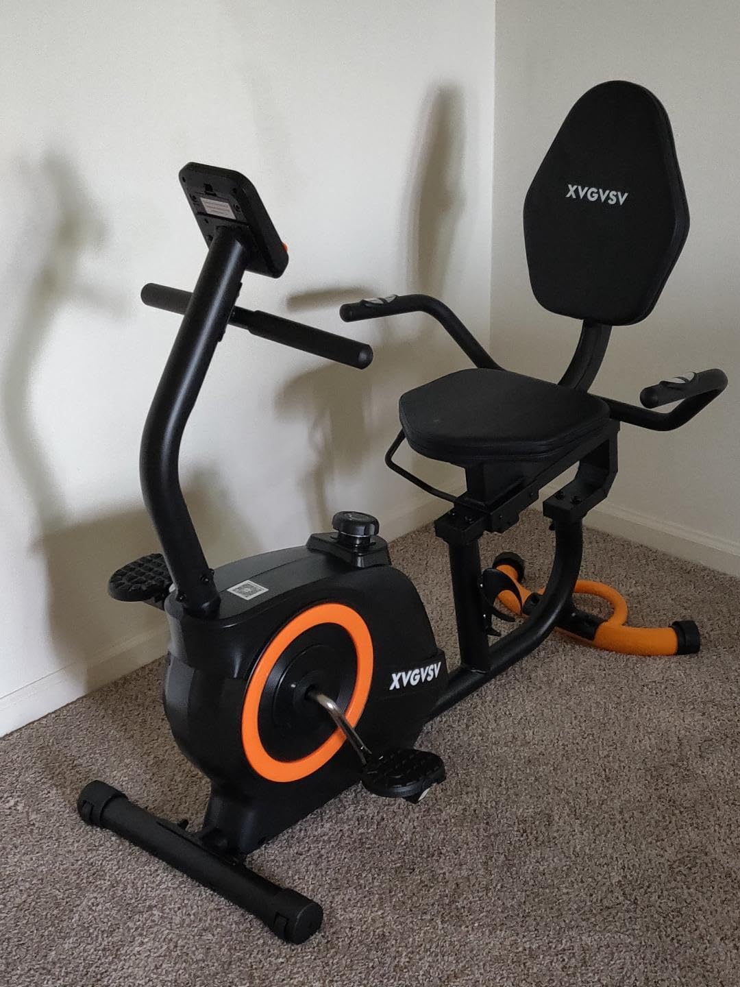 Recumbent Exercise Bike for Home, Recumbent Stationary Bikes for Seniors | Quiet Recumbent Bikes, 16-Level Resistance, Adjustable Seat, Supports 400LB, Pulse Sensors & LCD Display customer photo 1