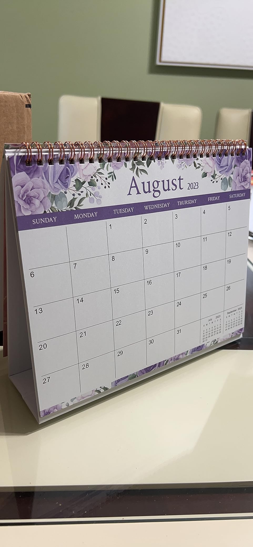 SKYDUE Desk Calendar 2026-2027, Jul 2026 to Dec 2027, 18 Months Small Desk Calendar with Planner Stickers, 10
