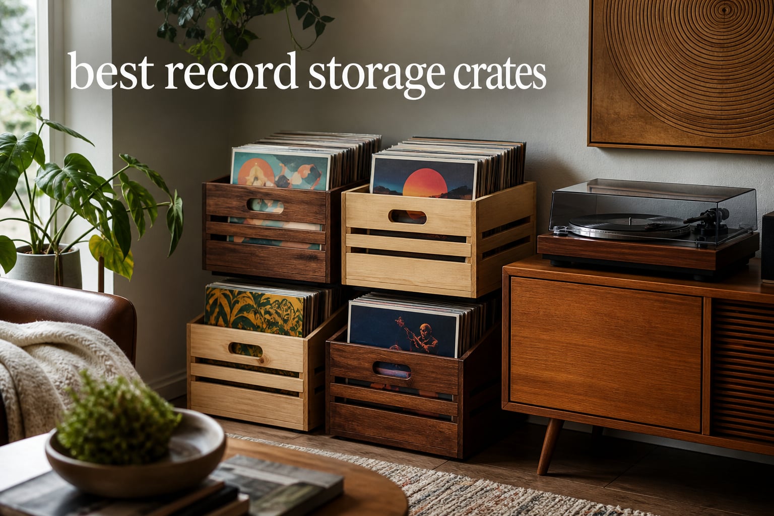 best record storage crates