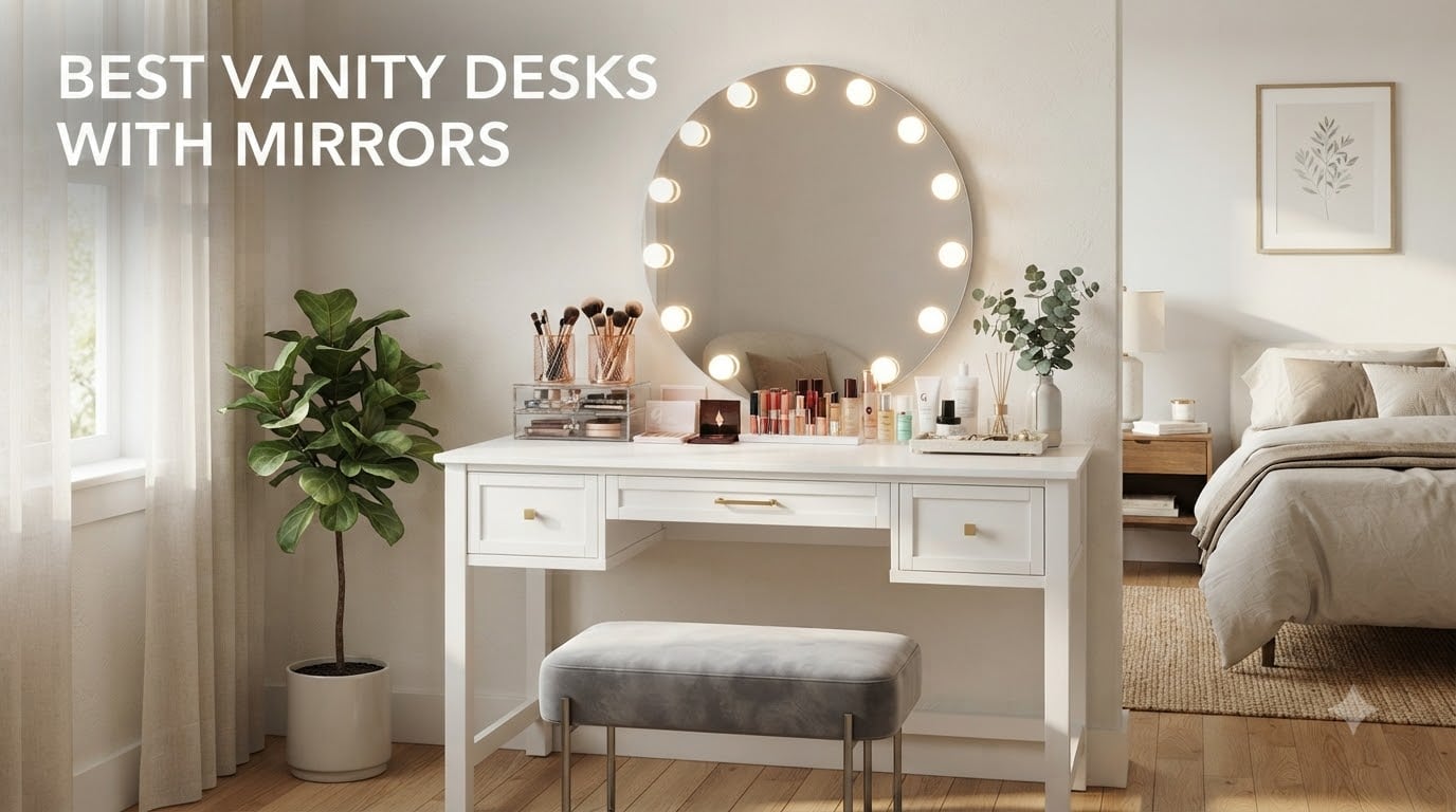 best vanity desks with mirrors