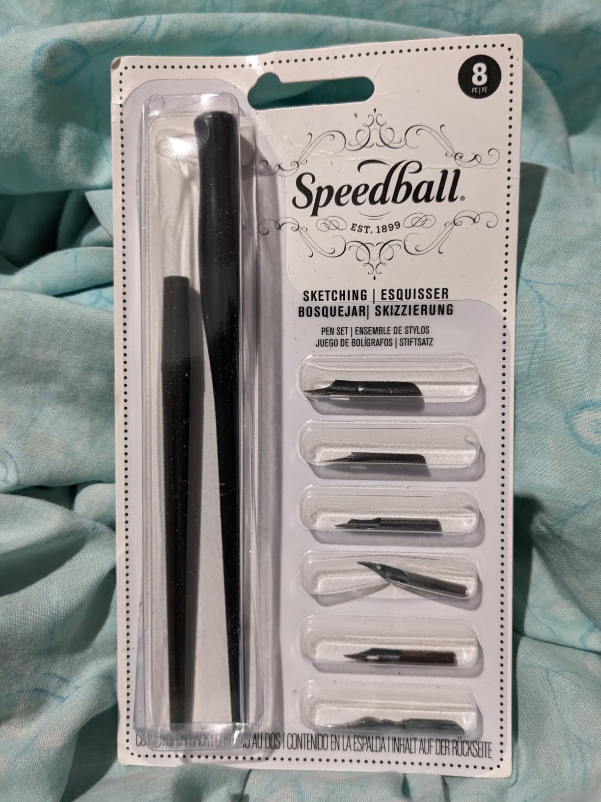 Speedball Sketching Set with Penholders and Pens, Set of 8 (SB2964), Black customer photo 2