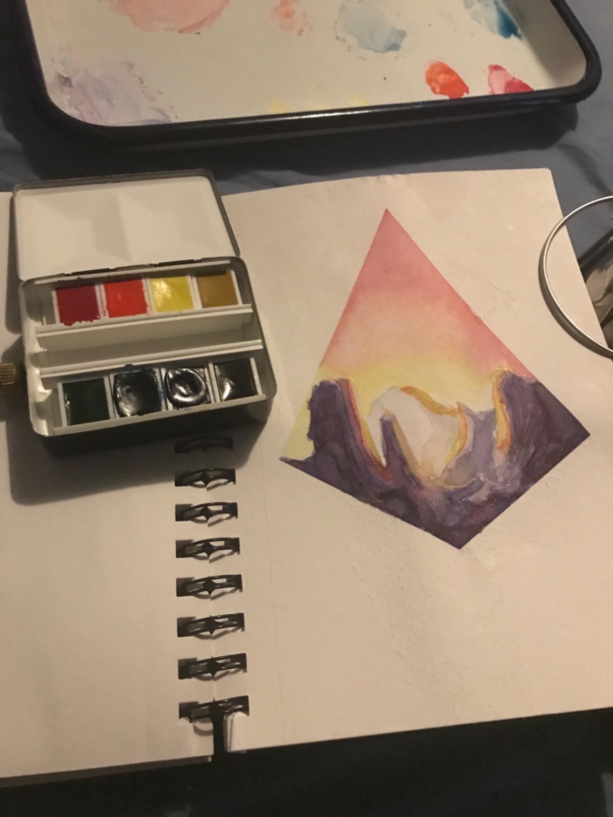 Schmincke - HORADAM AQUARELL color box with 24 finest watercolors, 74424097, black metal box, painting set, premium watercolors, 24 x 1/2 pans customer photo 1