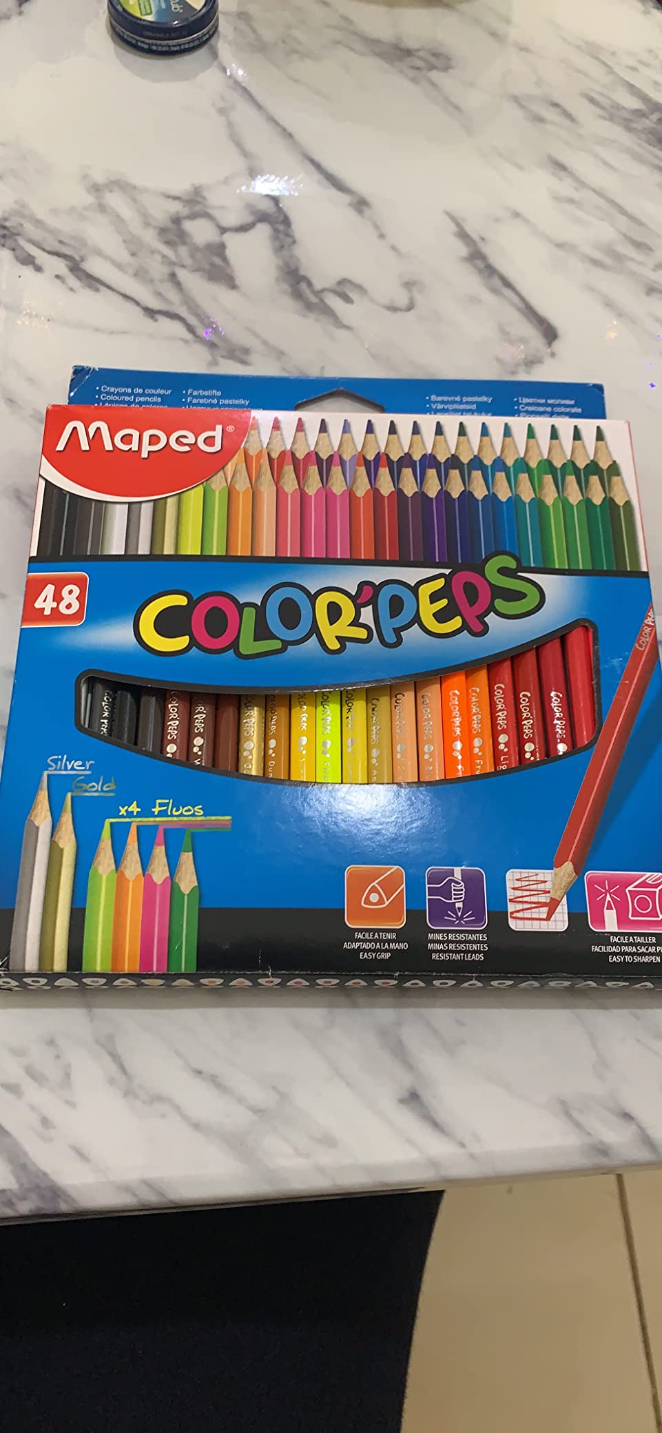 Maped - Color'Peps - Triangular jumbo colored pencils - Assorted - 12 count customer photo 1