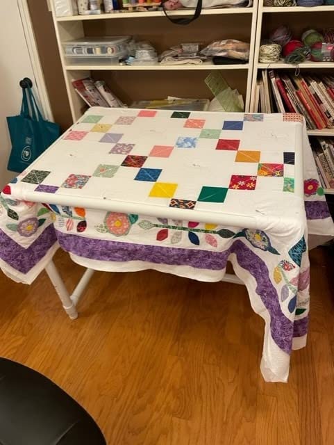 Dritz Quilter's Floor Frame, White customer photo 2