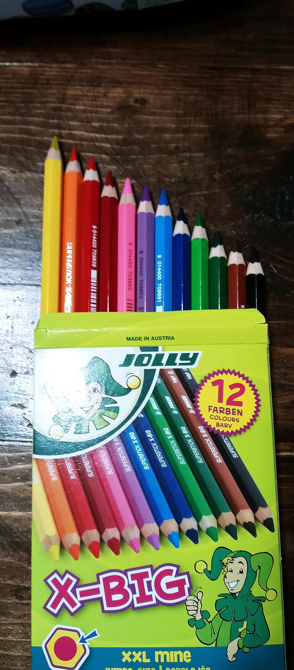 Jolly X-Big Jumbo Colored Pencils; Set of 12, Perfect for Special Needs, Art Therapy, Pre-School and Early Learners, Multicolor (3099-0001) customer photo 1