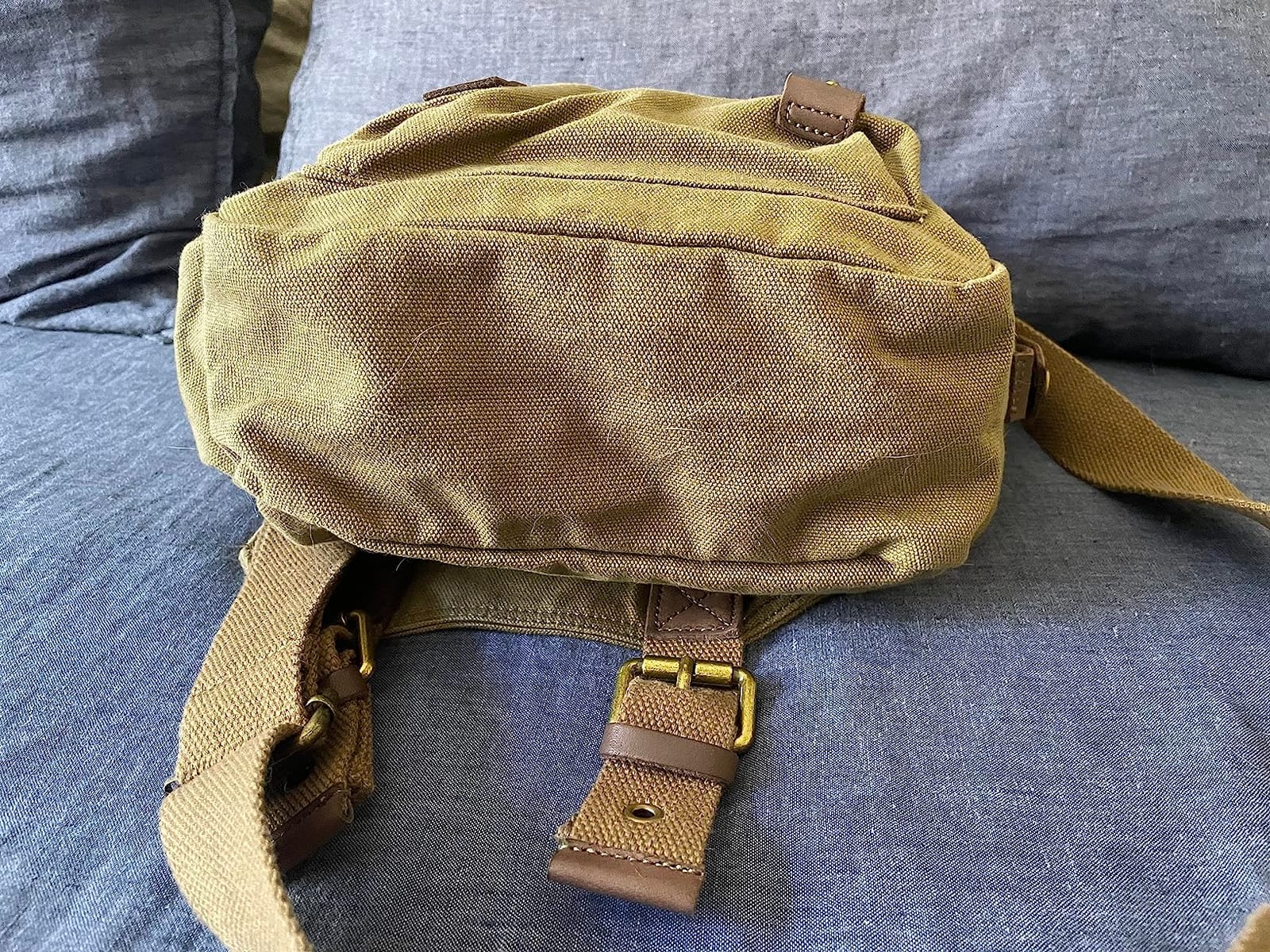 GOOTIUM Canvas Messenger Bag - Small Vintage Shoulder Purse Crossbody Satchel customer photo 1