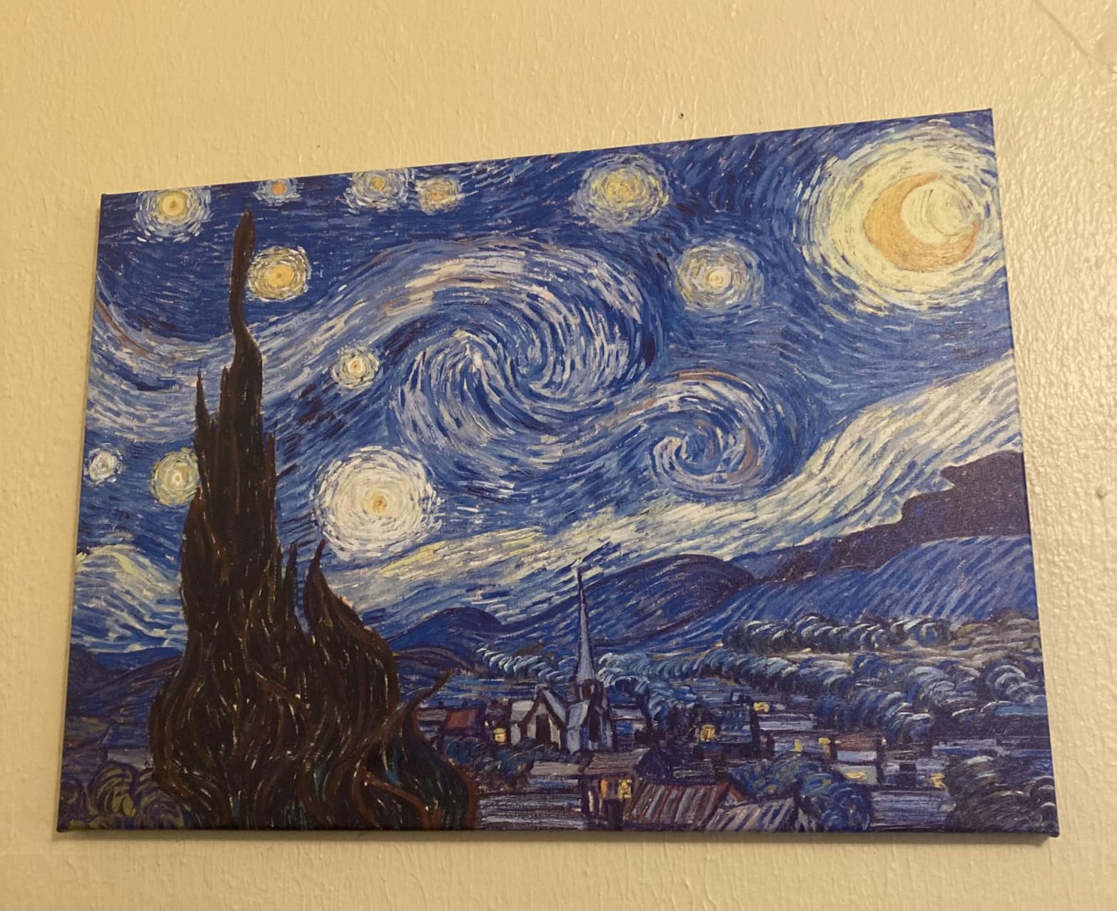 Wieco Art Starry Night Vincent Van Gogh Canvas Wall Art Prints customer photo 1