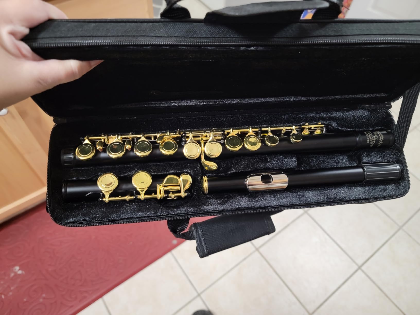 Glory Closed Hole C Flute With Case, Tuning Rod,Joint Grease and Cloth, Gloves, Nickel Siver customer photo 2