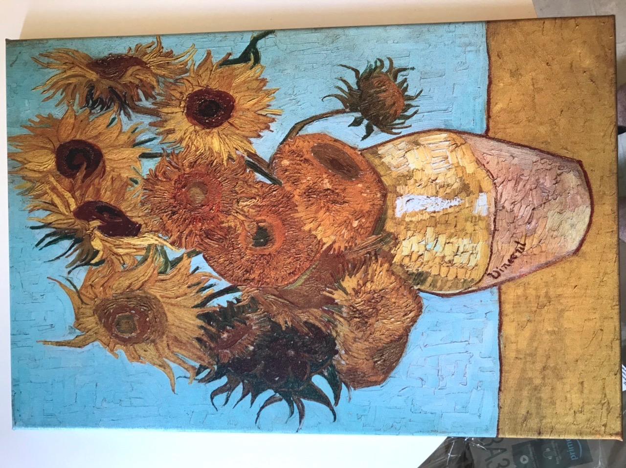 Wieco Art Sunflower by Vincent Van Gogh Oil Paintings Reproduction Modern Floral Giclee Canvas Prints Artwork Flowers Pictures on Canvas Wall Art for Home and office Decorations customer photo 1