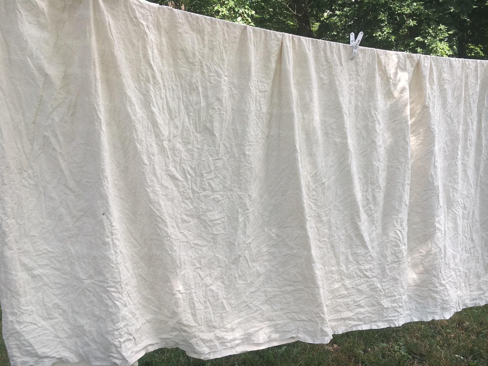CCS Canvas Drop Cloth for Painting – All Purpose Cotton Duck Cloth Tarp for Curtains, Tablecloths, Backdrops – Washable & Reusable Floor Cover & Dust Sheet for Furniture (4x12 Ft) customer photo 2