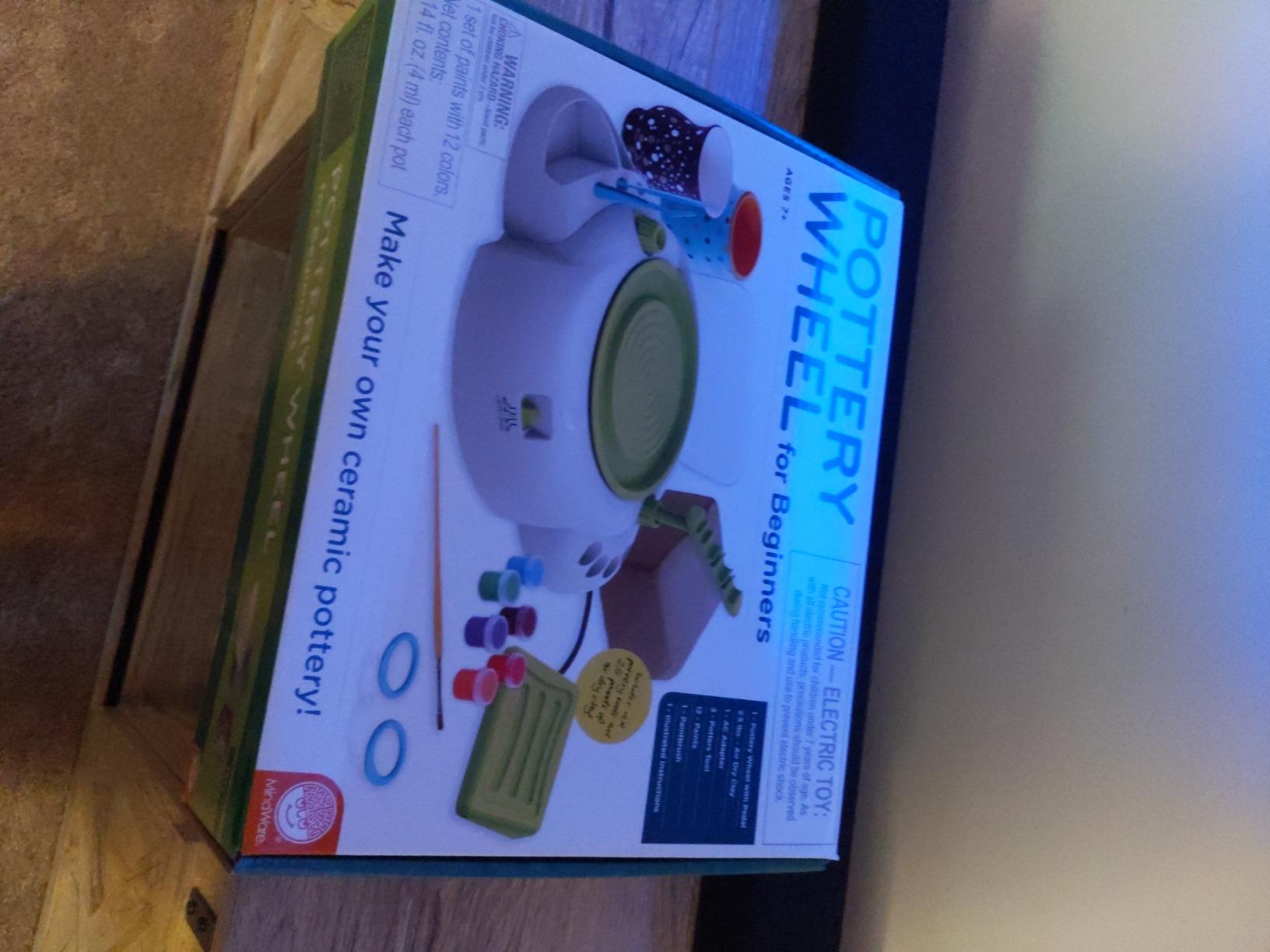 MindWare Pottery Wheel for Beginners – Kids Pottery Kit with Air-Dry Clay, Tools, and Paints, Creative Arts and Crafts Toy for Ages 7 and Up customer photo 1