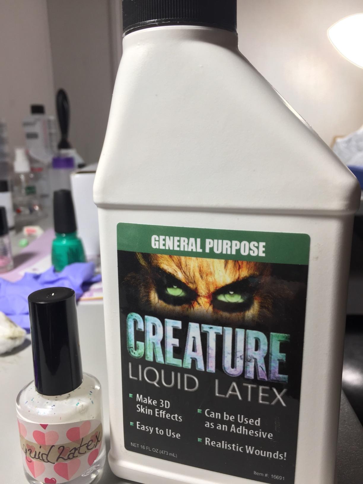 16oz - CLEAR - Creature Liquid Latex, General Purpose Professional Special Effects Liquid Latex customer photo 1