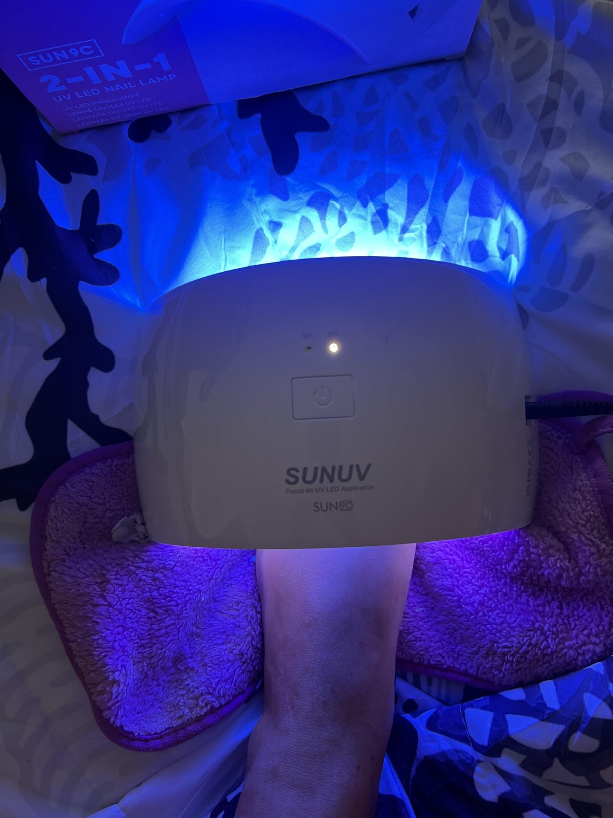 SUNUV UV LED Nail Lamp, UV Light for Gel Nail Polish Dryer SUN9C Pink customer photo 2