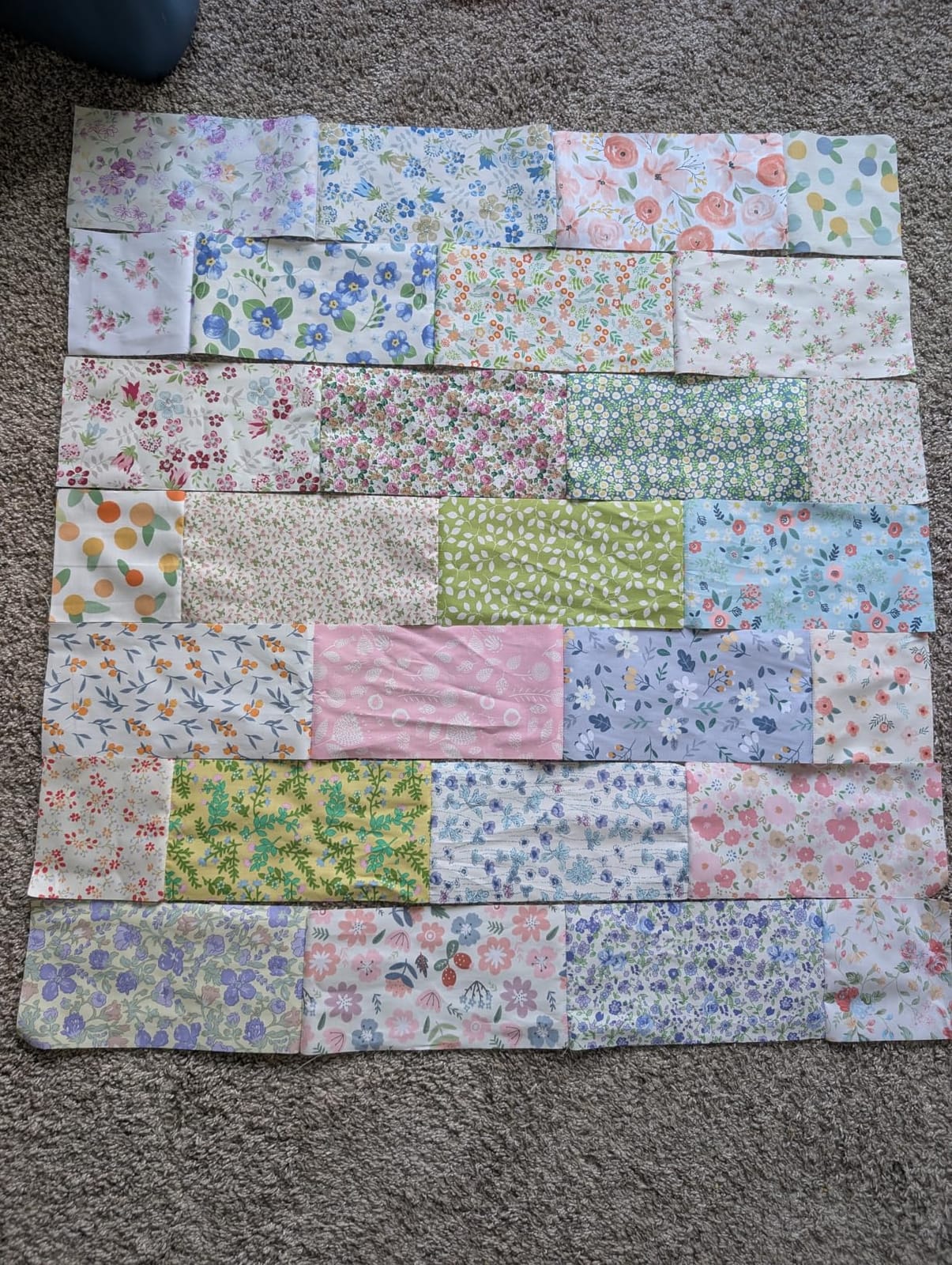 flic-flac 25pcs 12 x 12 inches (30cmx30cm) Cotton Fabric Squares Quilting Sewing Floral Precut Fabric Square Sheets for Craft Patchwork customer photo 2