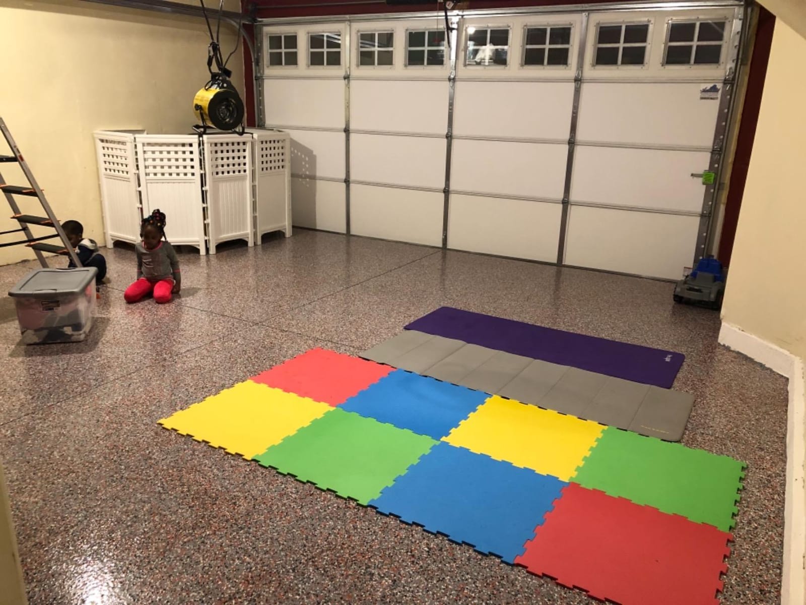 Colored Epoxies 10025 White Garage Floor Epoxy Kit, 3 Epoxy Resin Gallon | Made in USA, 100% Solids, Self-Leveling Epoxy Floor Coating for Concrete & Plywood, Zero VOC, Abrasion & Chemical Resistant customer photo 1