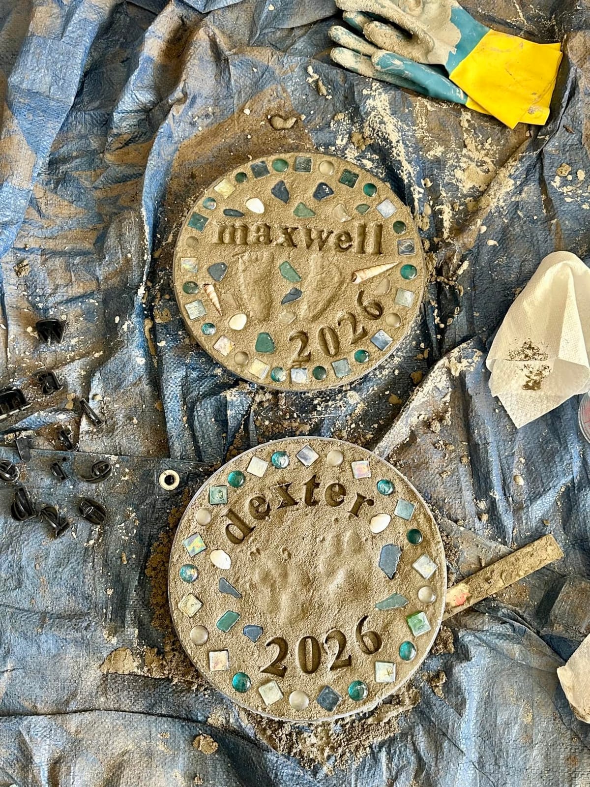 Magnetic Poetry Press in Letters and Numbers Stone Concrete Stamps - Lowercase Traditional Typeface customer photo 1