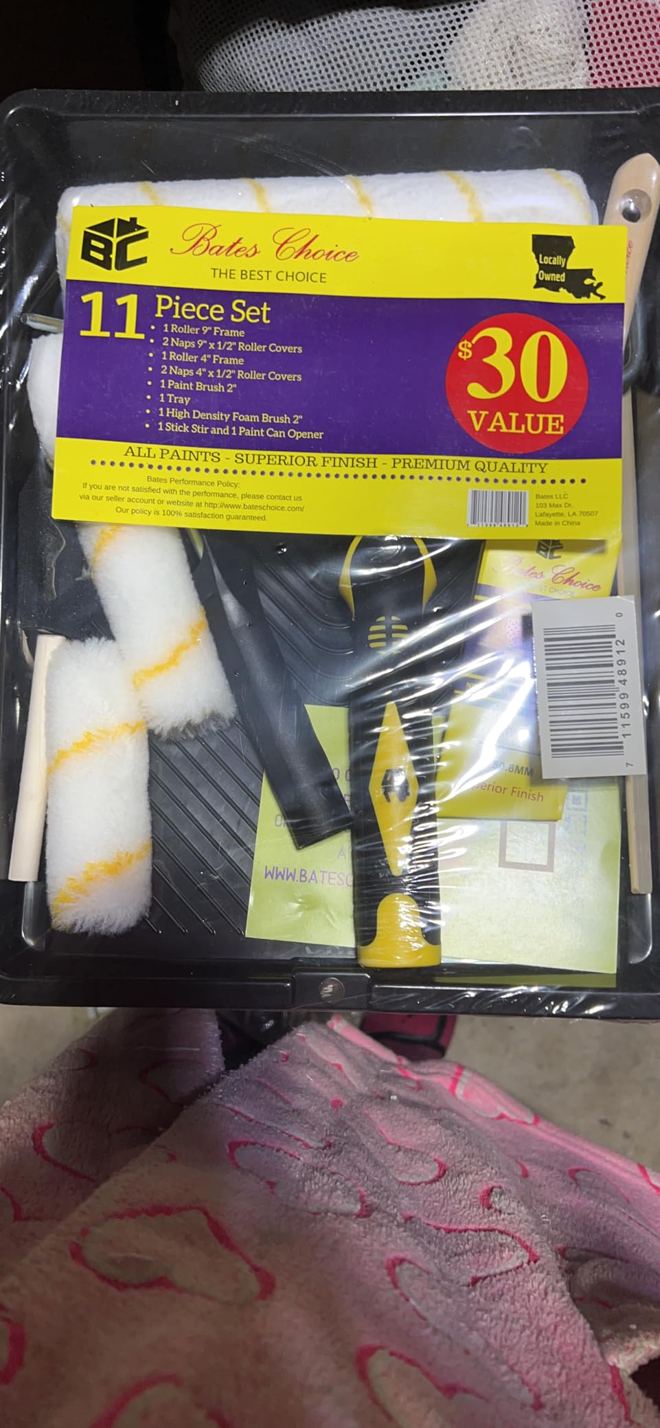 Bates- Paint Roller Kit, 19 pcs, Roller Set with Microfiber Sleeves & Frame customer photo 2