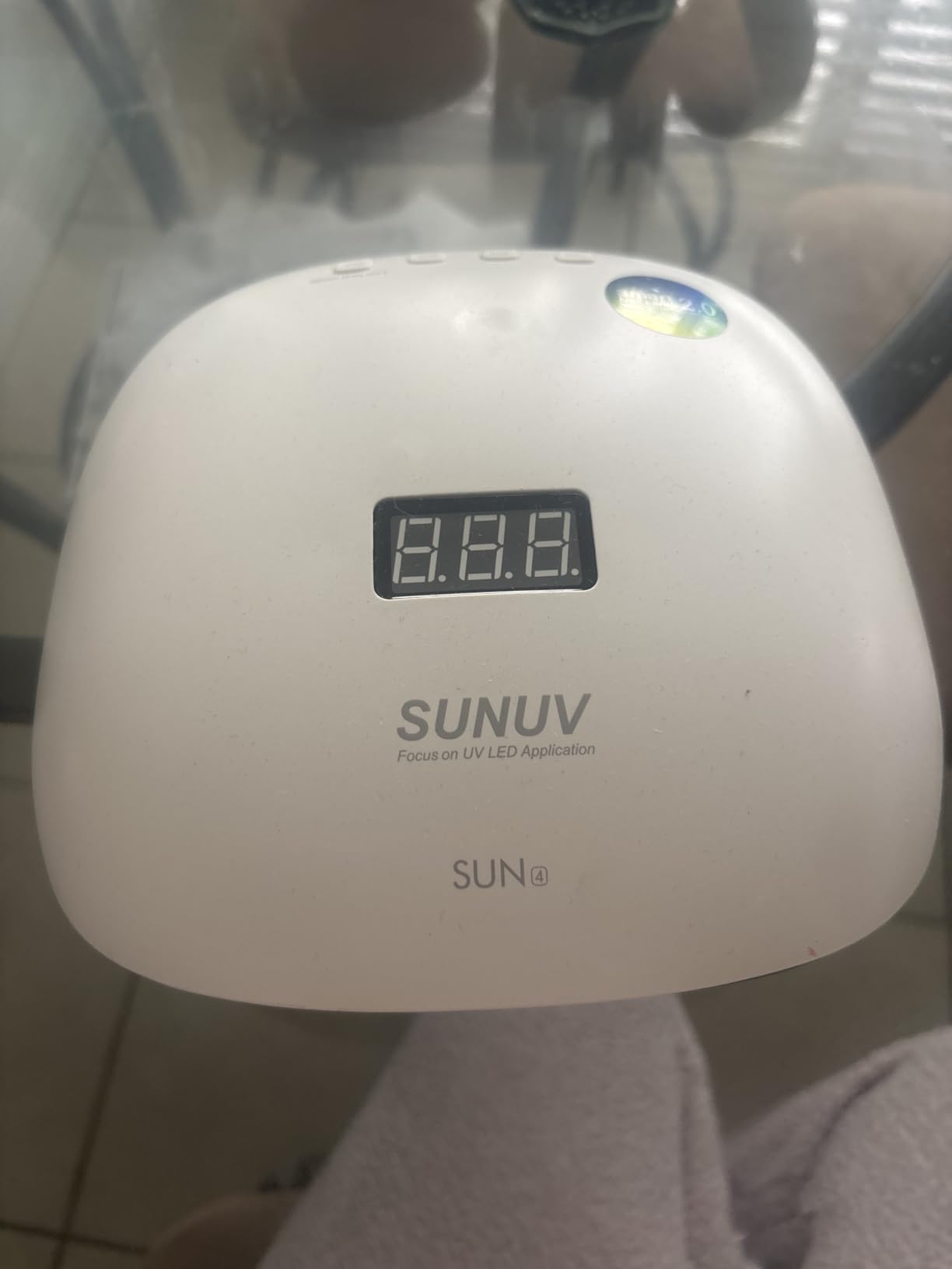 SUNUV UV LED Nail Lamp, UV Light for Nails, LCD Display, 36 LEDs SUN4 Black customer photo 1