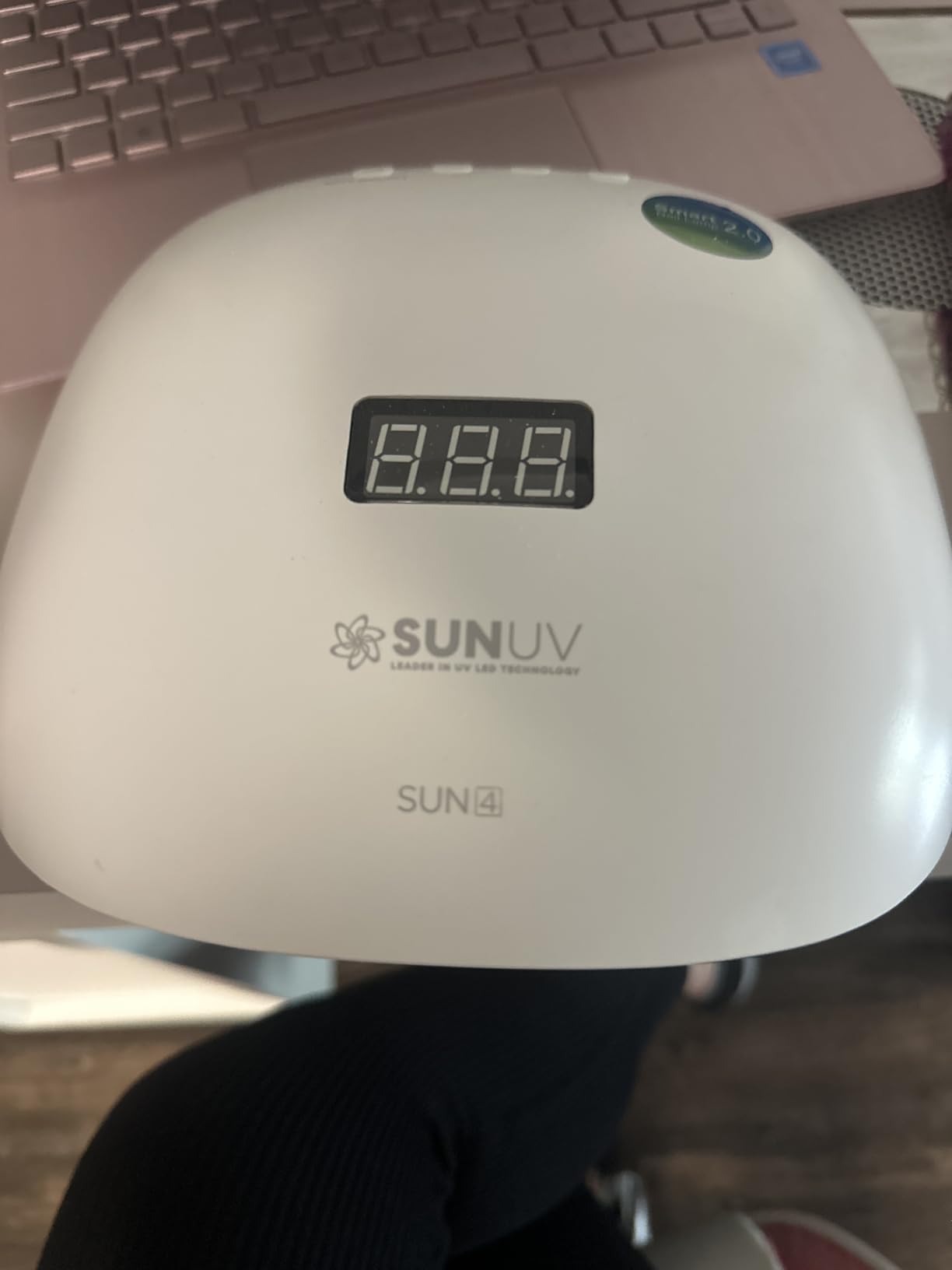 SUNUV UV LED Nail Lamp, UV Light for Nails, LCD Display, 36 LEDs SUN4 Black customer photo 2