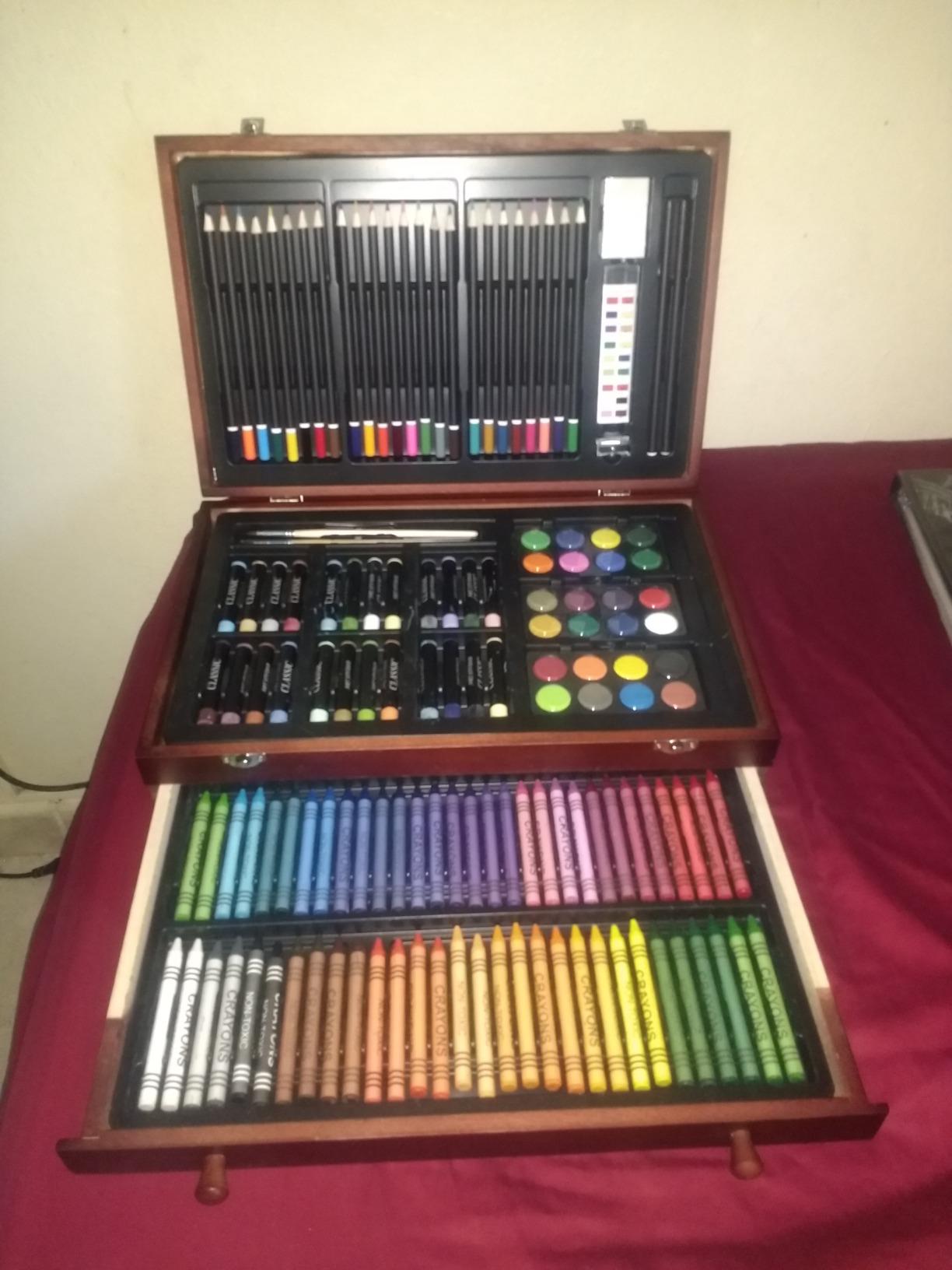 U.S. Art Supply 162-Piece Mega Wood Box Artist Kit for Painting, Drawing customer photo 2