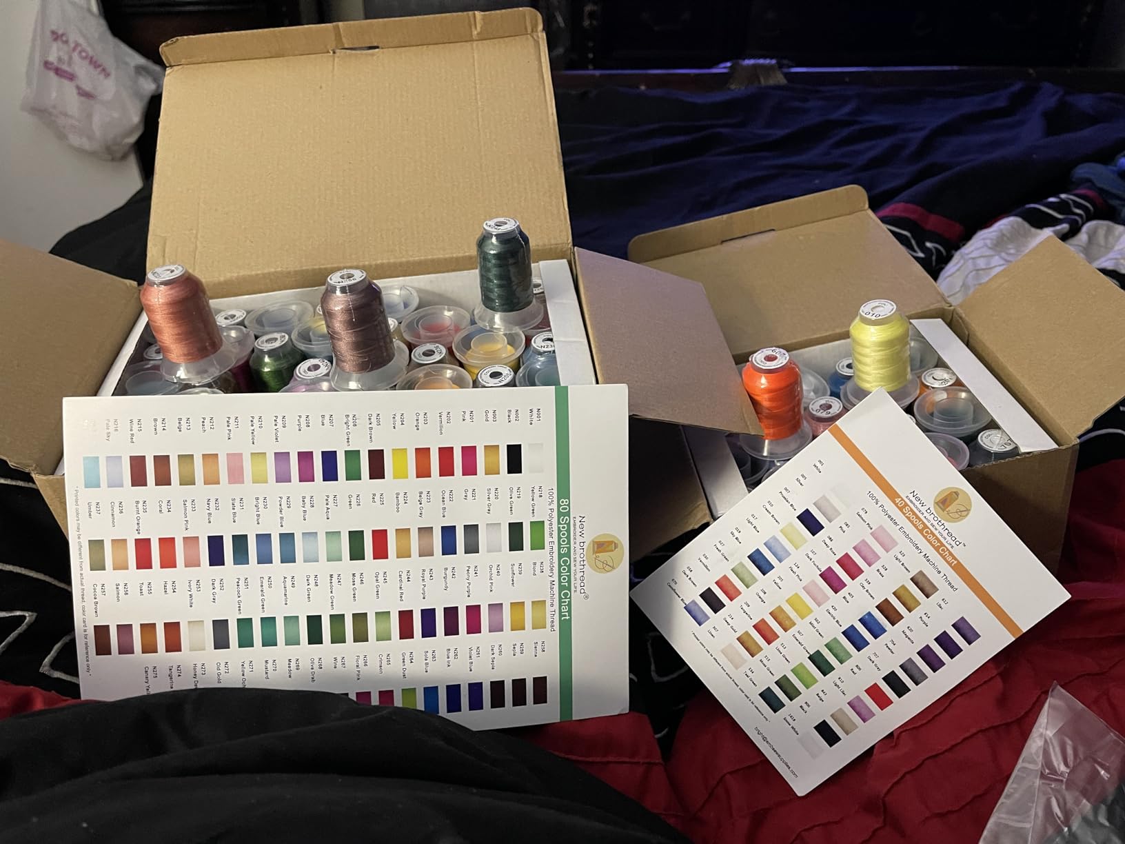 40 Spools Polyester Machine Embroidery Thread Kit customer photo 1