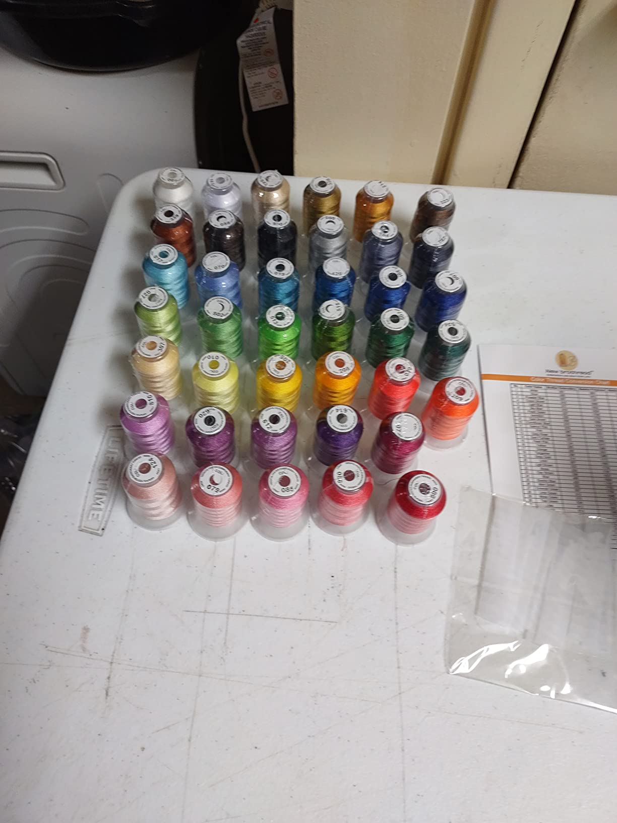 40 Spools Polyester Machine Embroidery Thread Kit customer photo 2