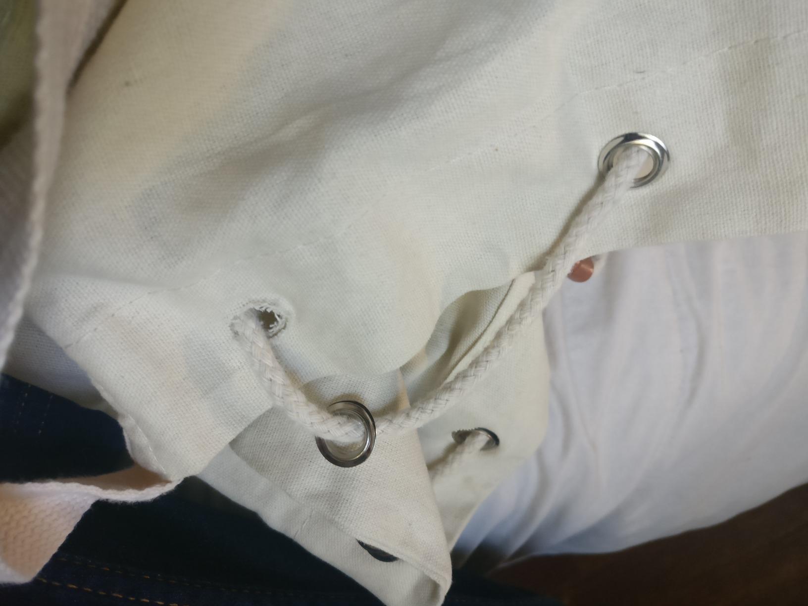 Handy Laundry Canvas Duffel Bag - Drawstring, Leather Closure, Shoulder Strap customer photo 2