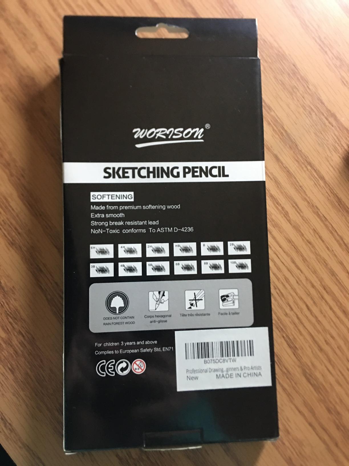 Dyvicl Professional Drawing Sketching Pencil Set - 12 Pieces Drawing Pencils 10B, 8B, 6B, 5B, 4B, 3B, 2B, B, HB, 2H, 4H, 6H Graphite Pencils for Kids, Beginners, Pro Artists customer photo 1