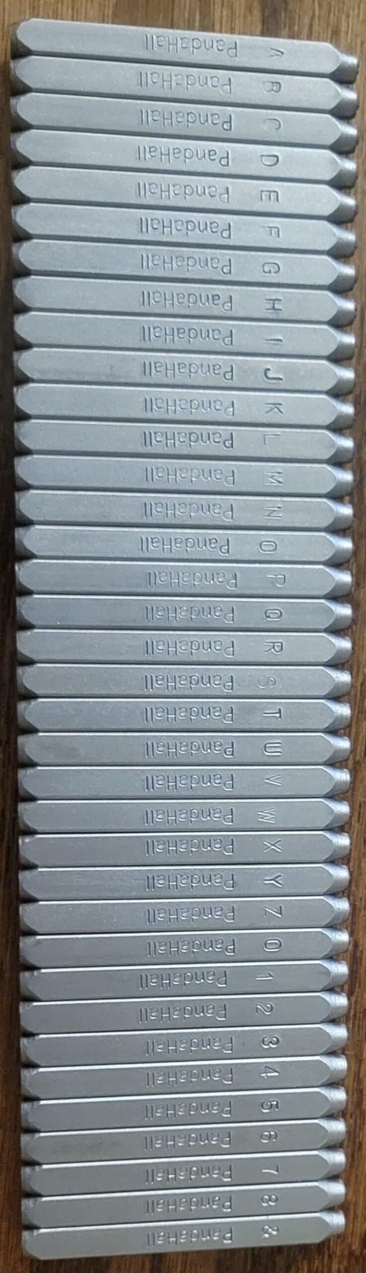 PH PandaHall 36 Pcs Letter and Number Metal Stamp Set, 1/20 inch 1.5mm Alphabet A-Z and Number 0-9 and Symbol, Iron Uppercase Stamps Punch Press Tool for Imprinting on Metal Jewelry Leather Wood customer photo 1