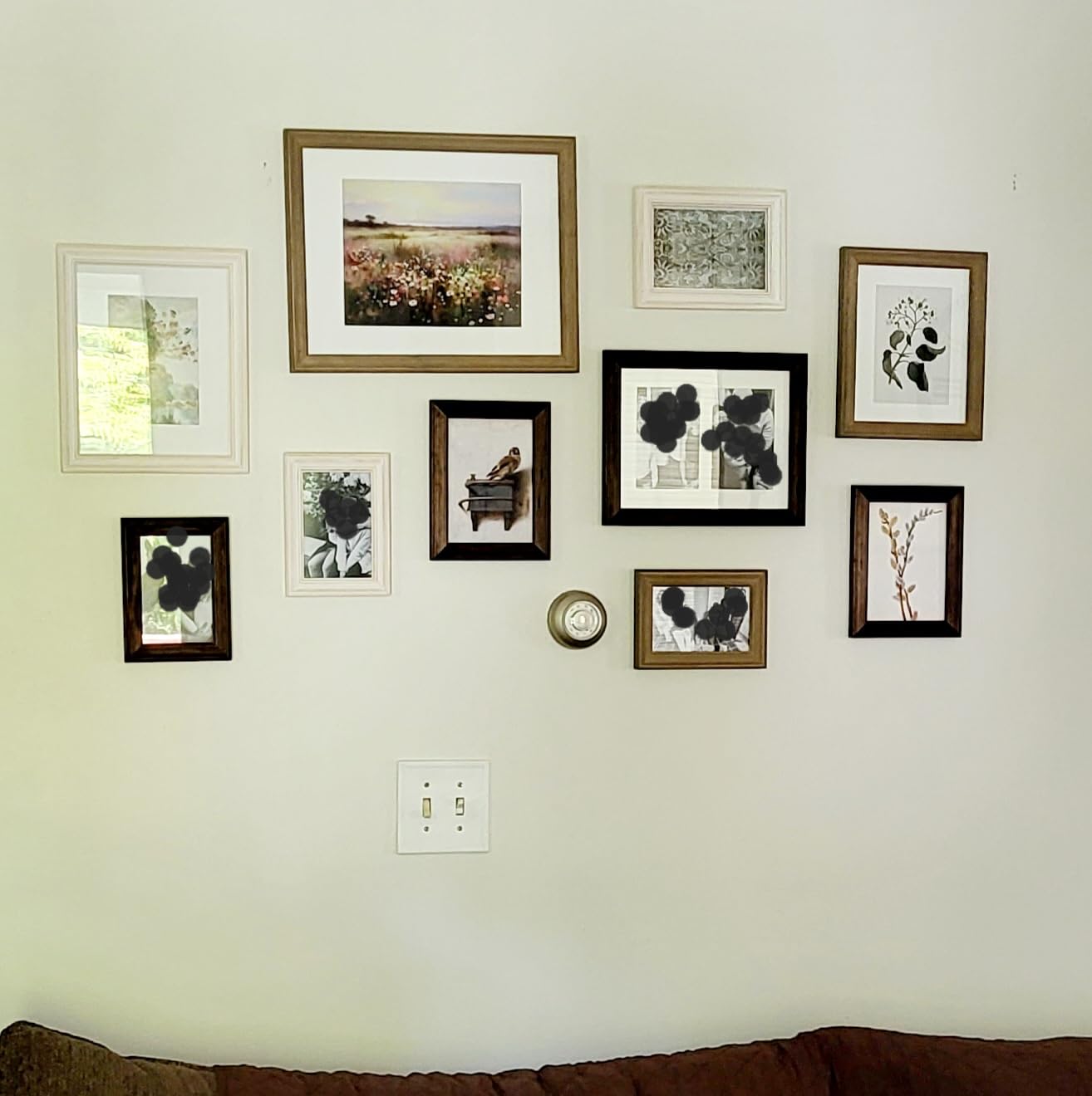 Kate and Laurel Bordeaux Gallery Wall Kit, Set of 10 with Assorted Size Frames in 3 Different Finishes - White Wash, Charcoal Gray, and Rustic Gray customer photo 2