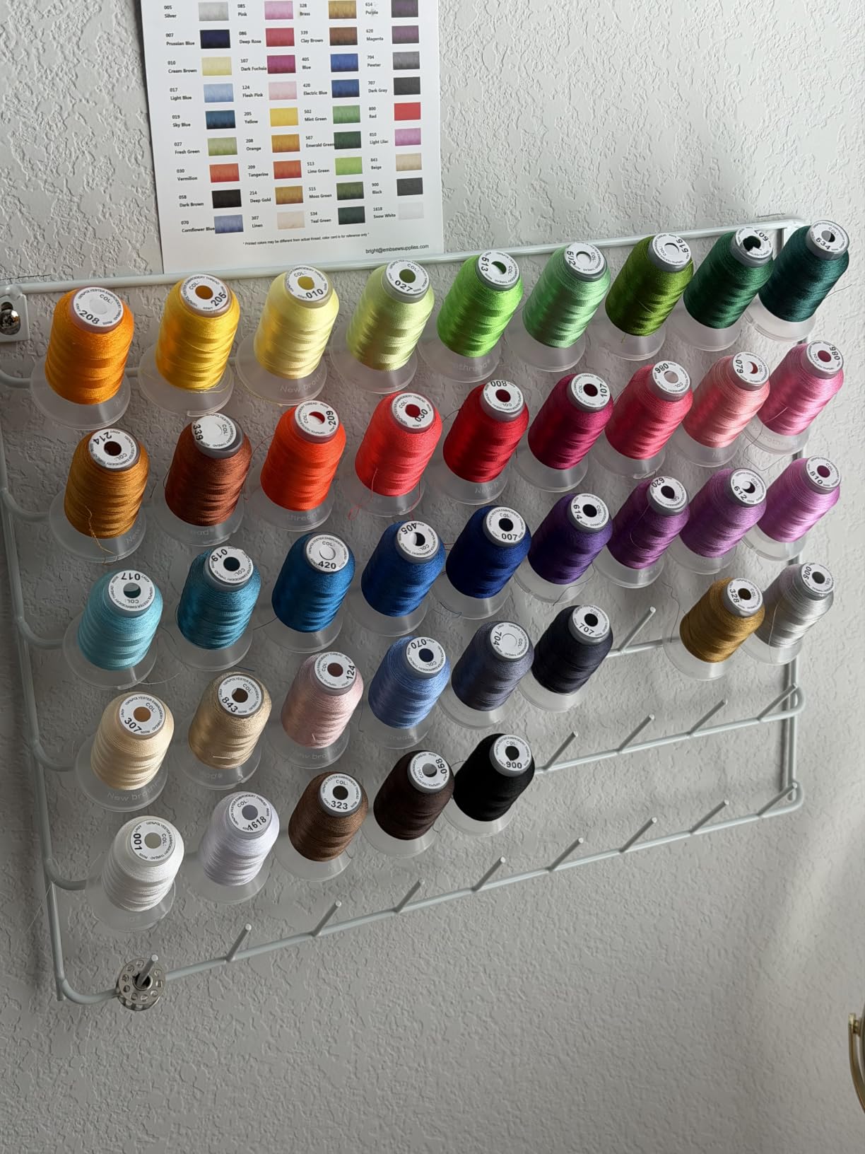 New brothread 40 Colors Polyester Embroidery Machine Thread Kit customer photo 1