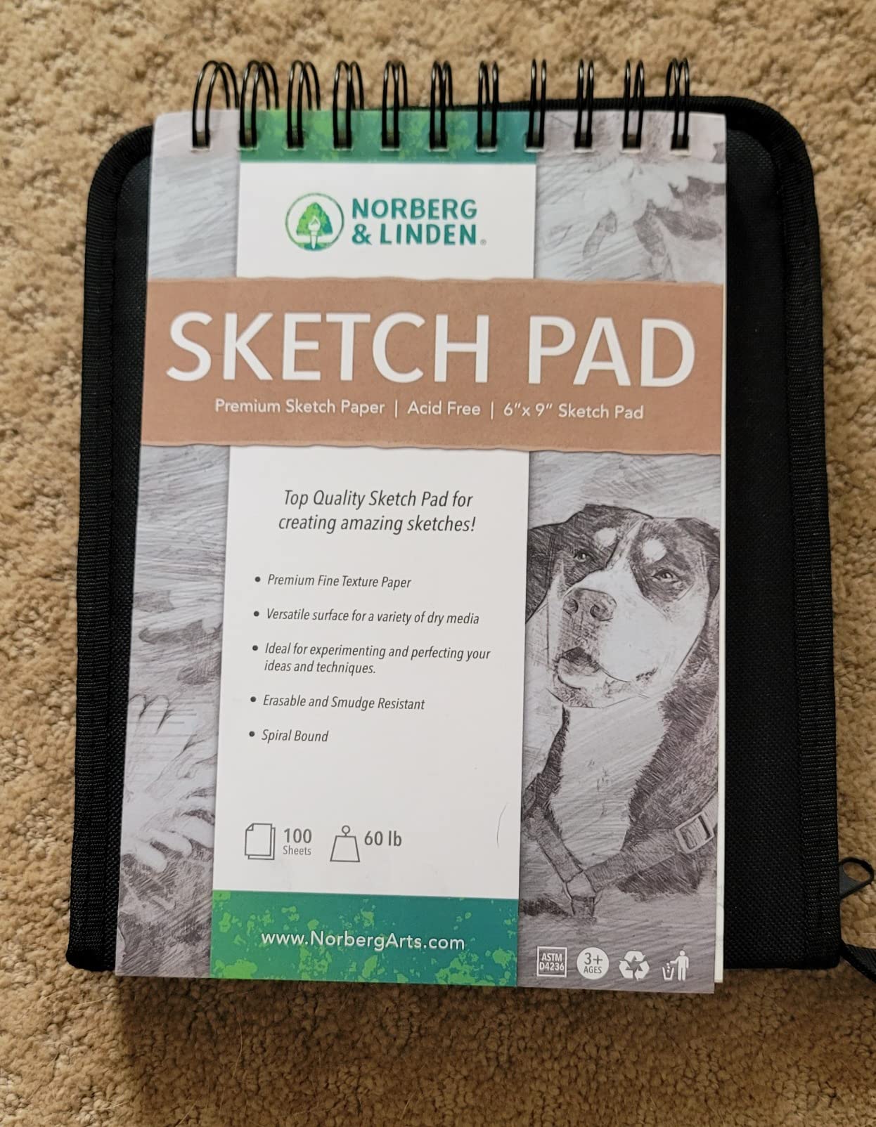 Norberg & Linden XL Drawing Set - Sketching, Graphite and Charcoal Pencils. Includes 100 Page Drawing Pad, Kneaded Eraser, Blending Stump. Art Kit and Supplies for Teens and Adults customer photo 1