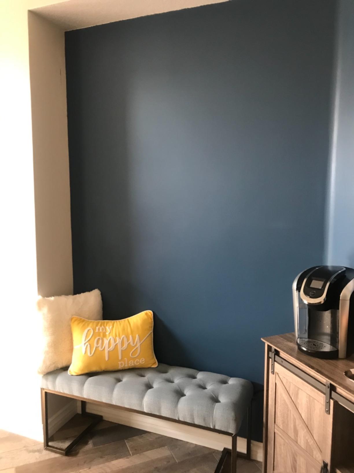 Glidden Interior Paint + Primer: Blue/Blue Pearl, One Coat, Eggshell, 1-Quart customer photo 1