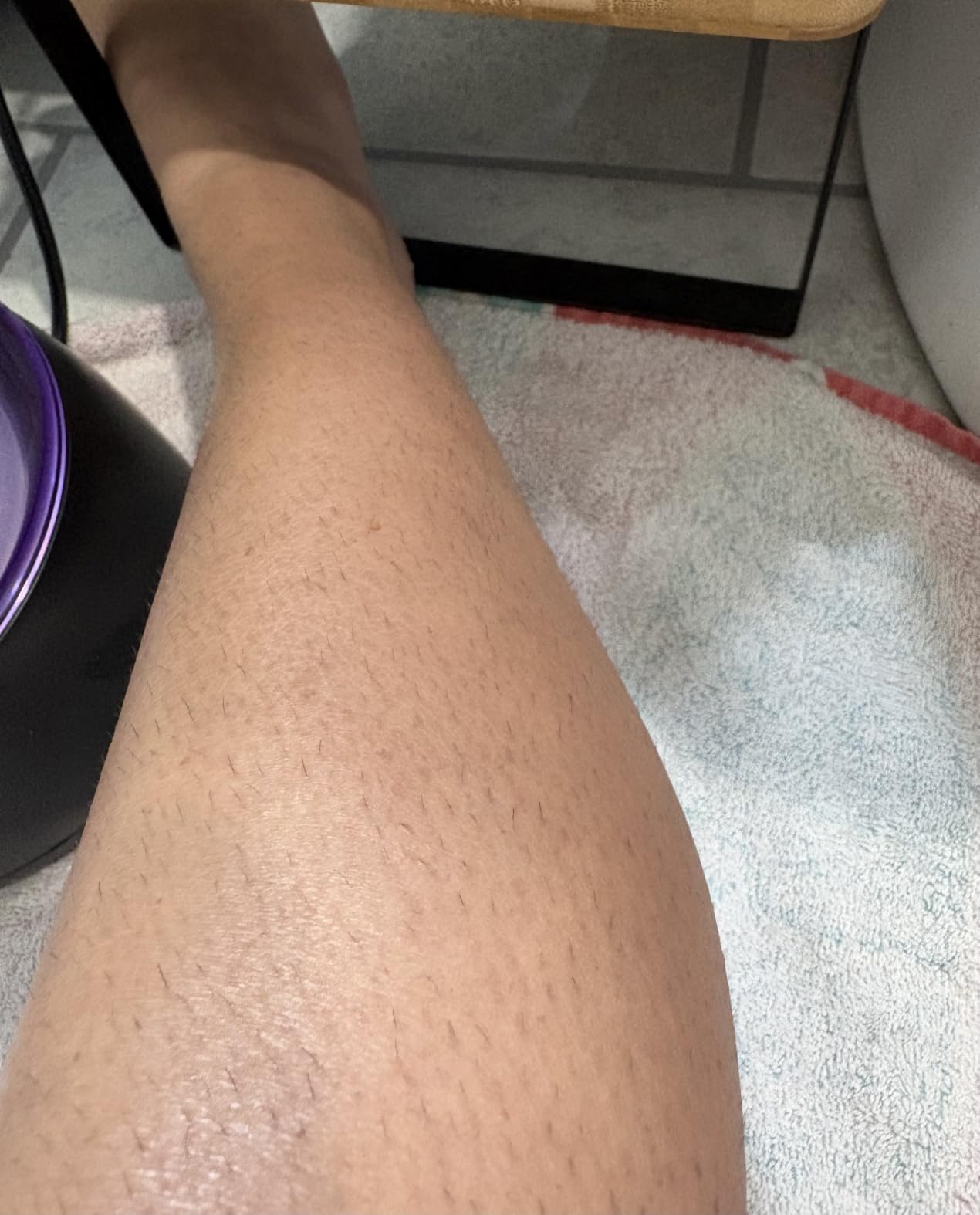 Tress Wellness Award Winning Waxing Kit for Sensitive Skin, Safe for Face & Skin, Easy to Use, At-Home Kit for Face, Bikini, Brazilian & Full Body - Digital Display, Black Purple Flower customer photo 2