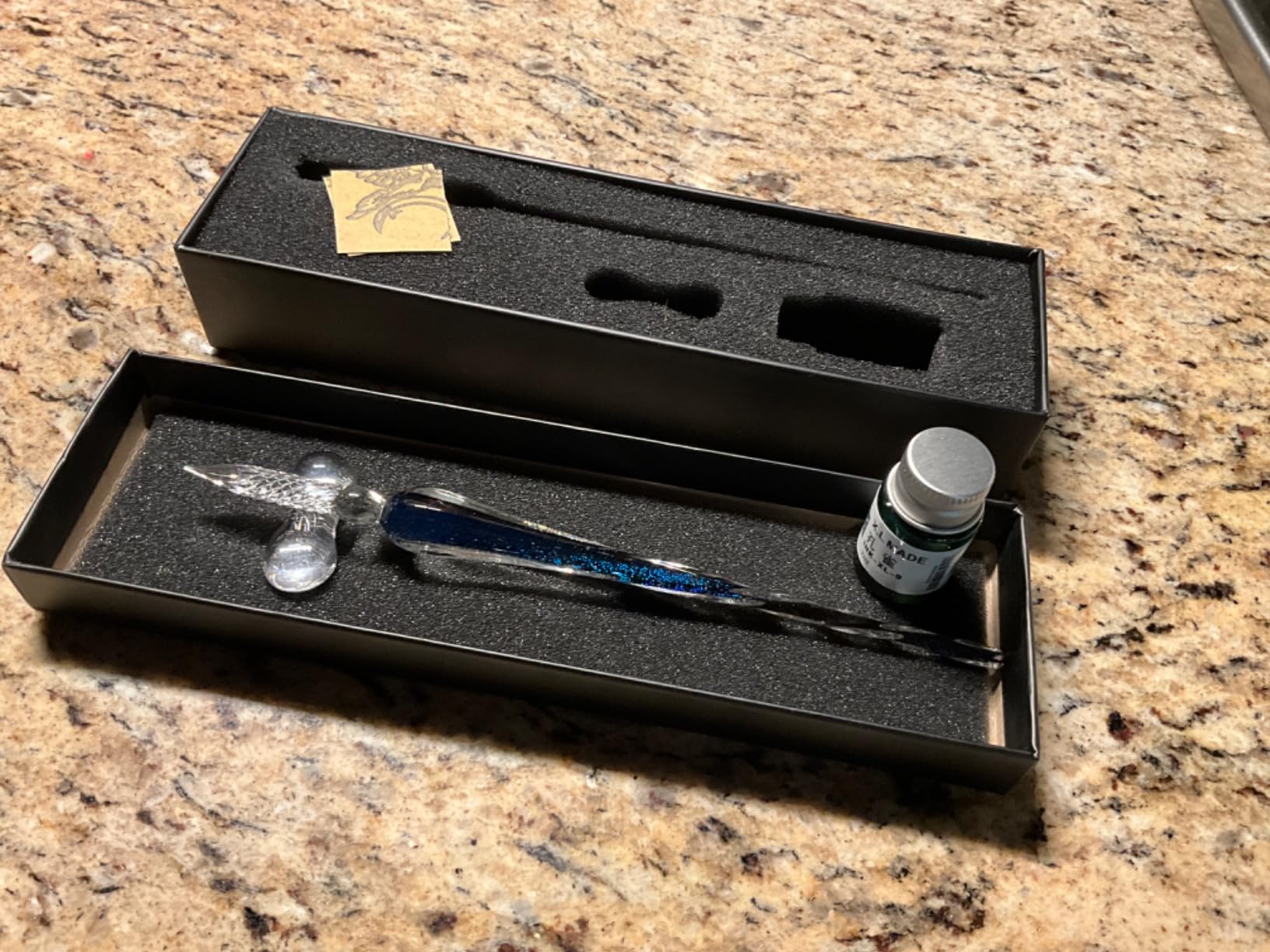 Glass Dip Pen Set,Calligraphy Pen,Crystal Signature Pen for Art, Writing, Signatures -Decoration and Business Gift customer photo 1