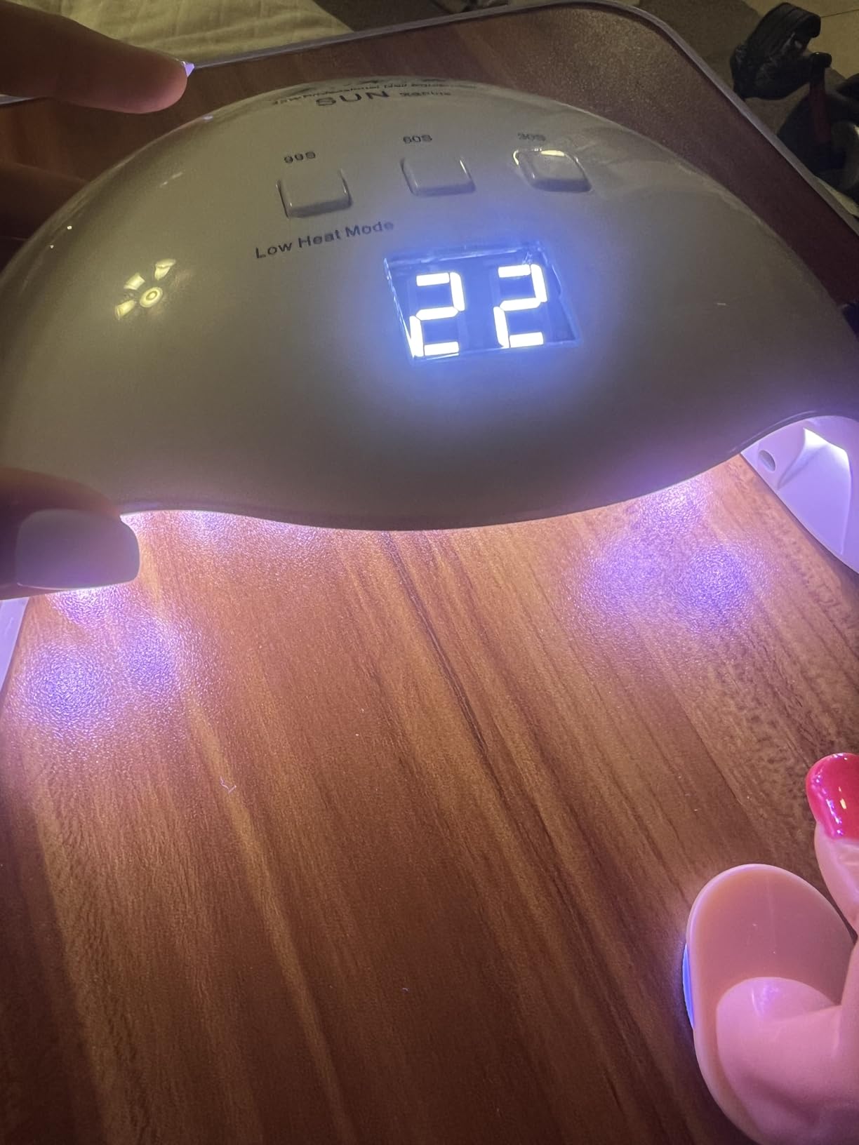 Gel UV LED Nail Polish Lamp, LKE Nail Dryer 40W LED Light with 3 Timers Professional for Nail Art Tools Accessories White customer photo 1
