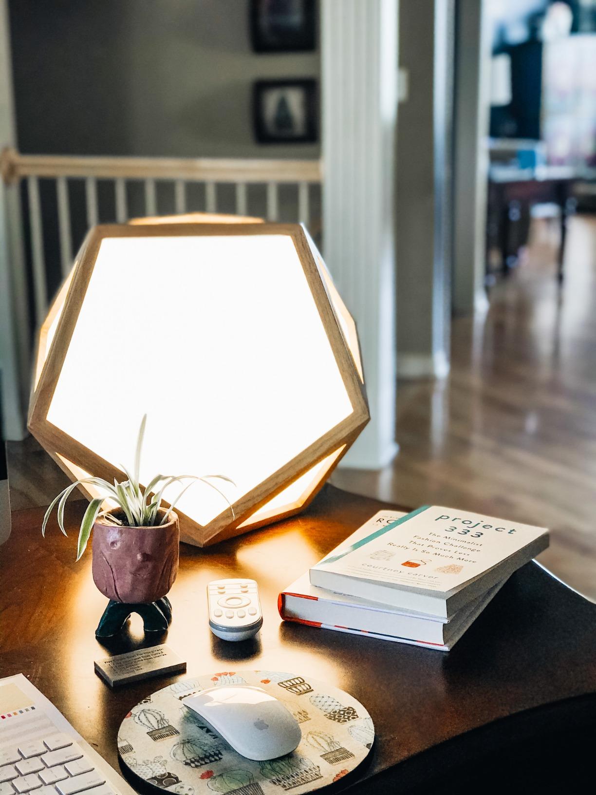 DayBright Light Therapy Lamp Full Spectrum, 10,000 LUX, UV-Free, Full Size, Adjustable, Happy Sun Lamp, Sunlight Lamp for Daylight Feelings - Crafted from Solid Wood customer photo 2