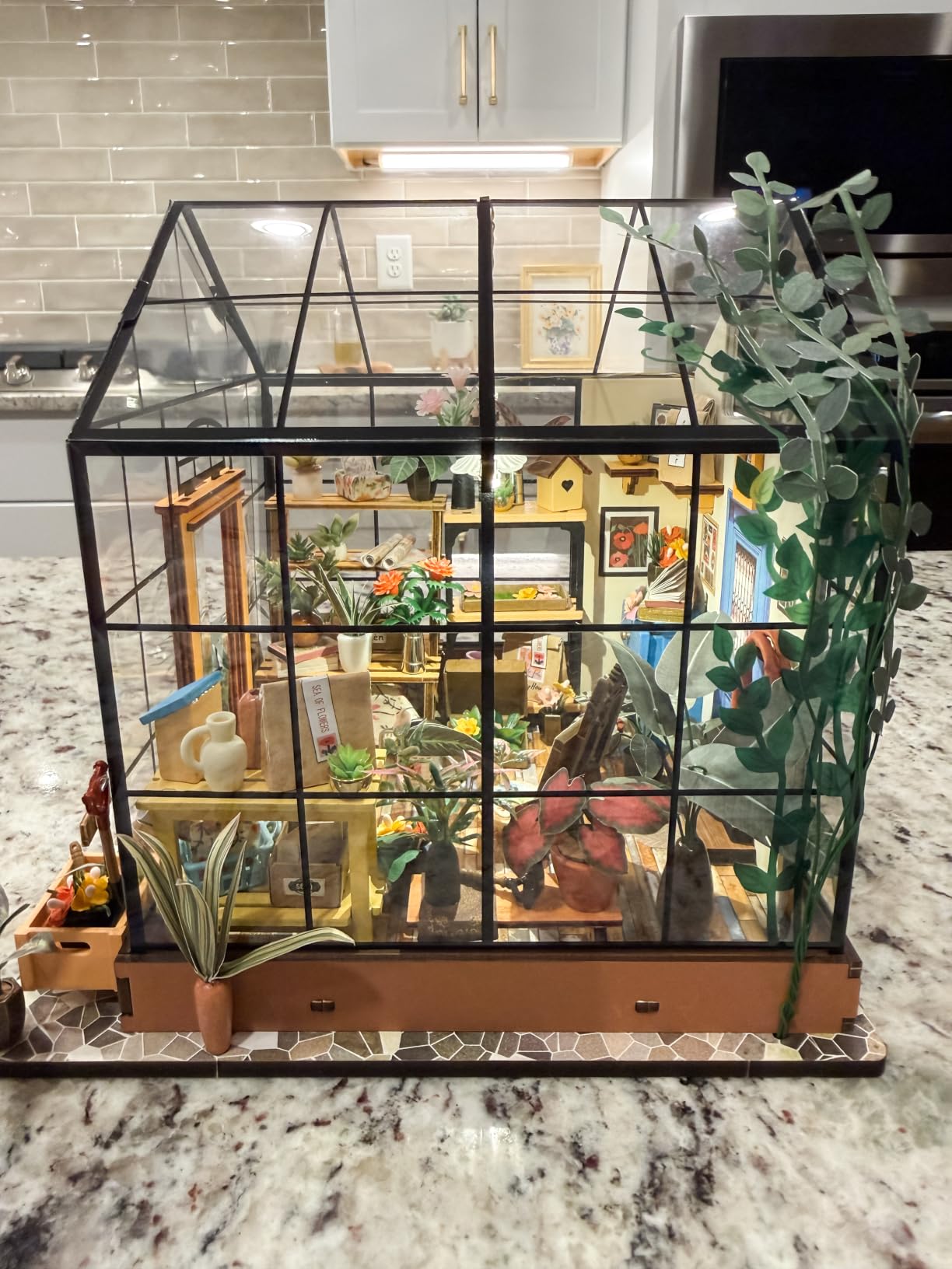 Rolife DIY Miniature Greenhouse Kits for Adults - Cathy's Flower House customer photo 1
