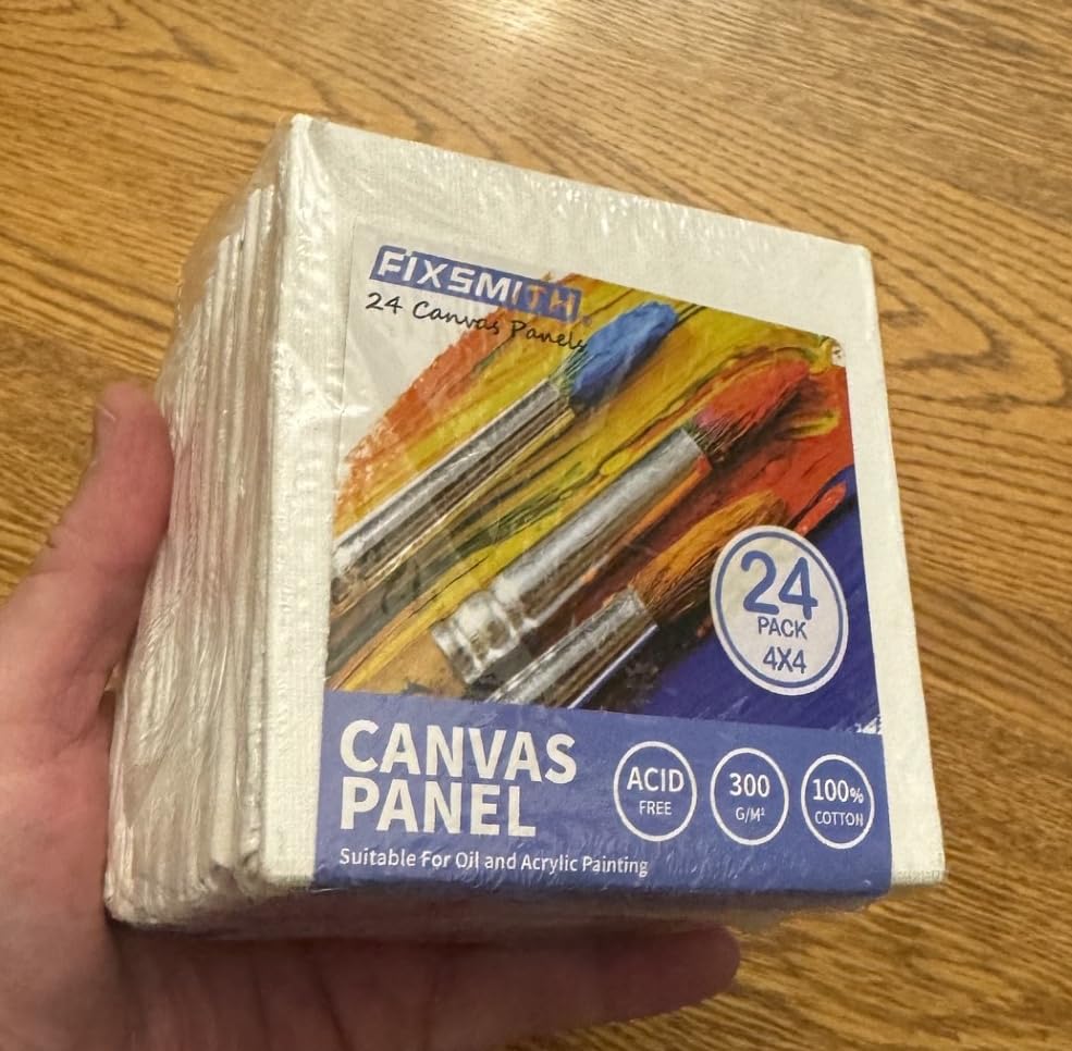 FIXSMITH Canvas Boards for Painting 8x10 Inch, Super Value 12 Pack White Blank Canvas Panels, 100% Cotton Primed, Painting Art Supplies for Professionals, Hobby Painters, Students & Kids customer photo 1
