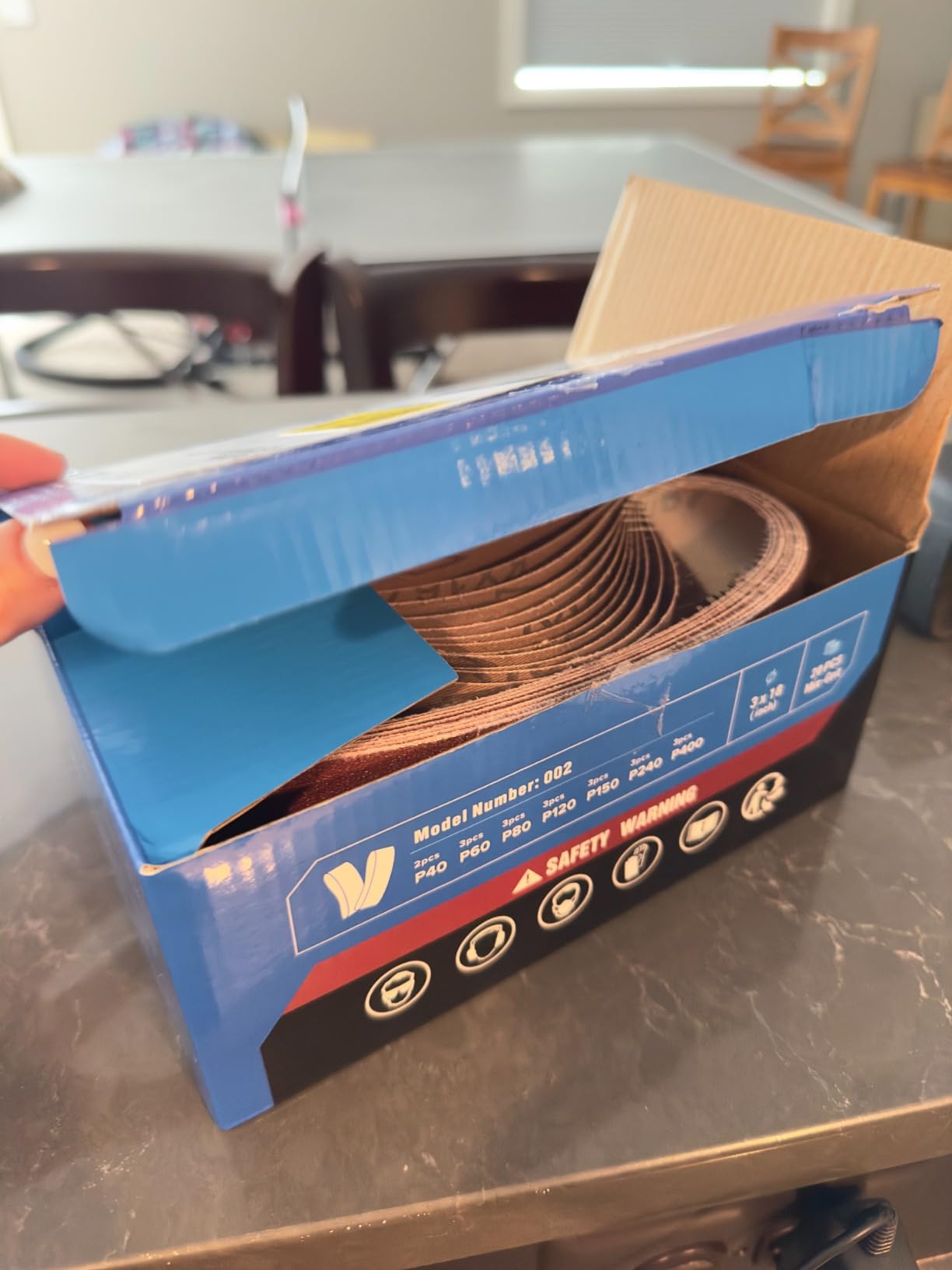S SATC 3x18 Sanding Belts 20PCS Belt Sander Paper Aluminum Oxide (3 Each of 60/80/120/150/240/400 Grits & 2 of 40 Grits) Ideal for Wood Metal Paint Sanding customer photo 1