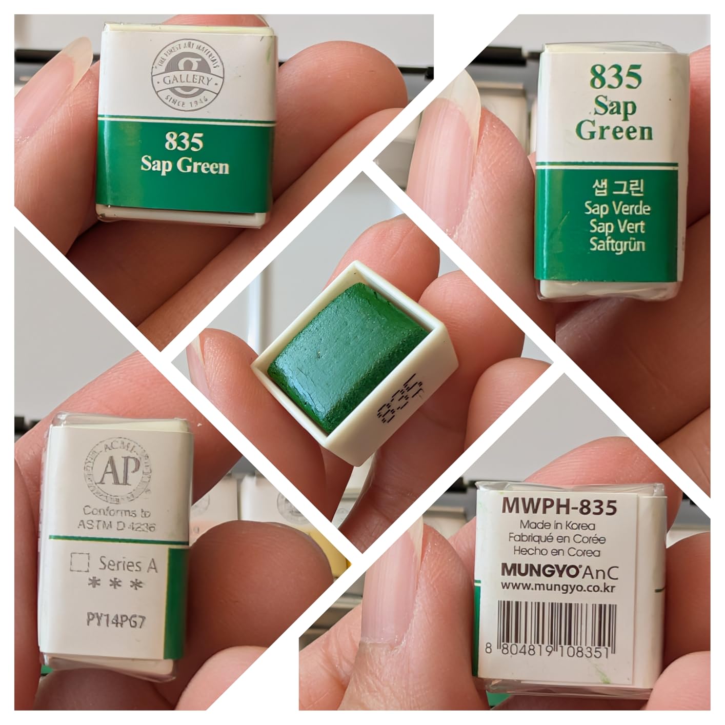 Mungyo Professional Half Pan Size Water Colors Set in Tin Case/Integral Mixing Palette in The lid (48 Colors) customer photo 2