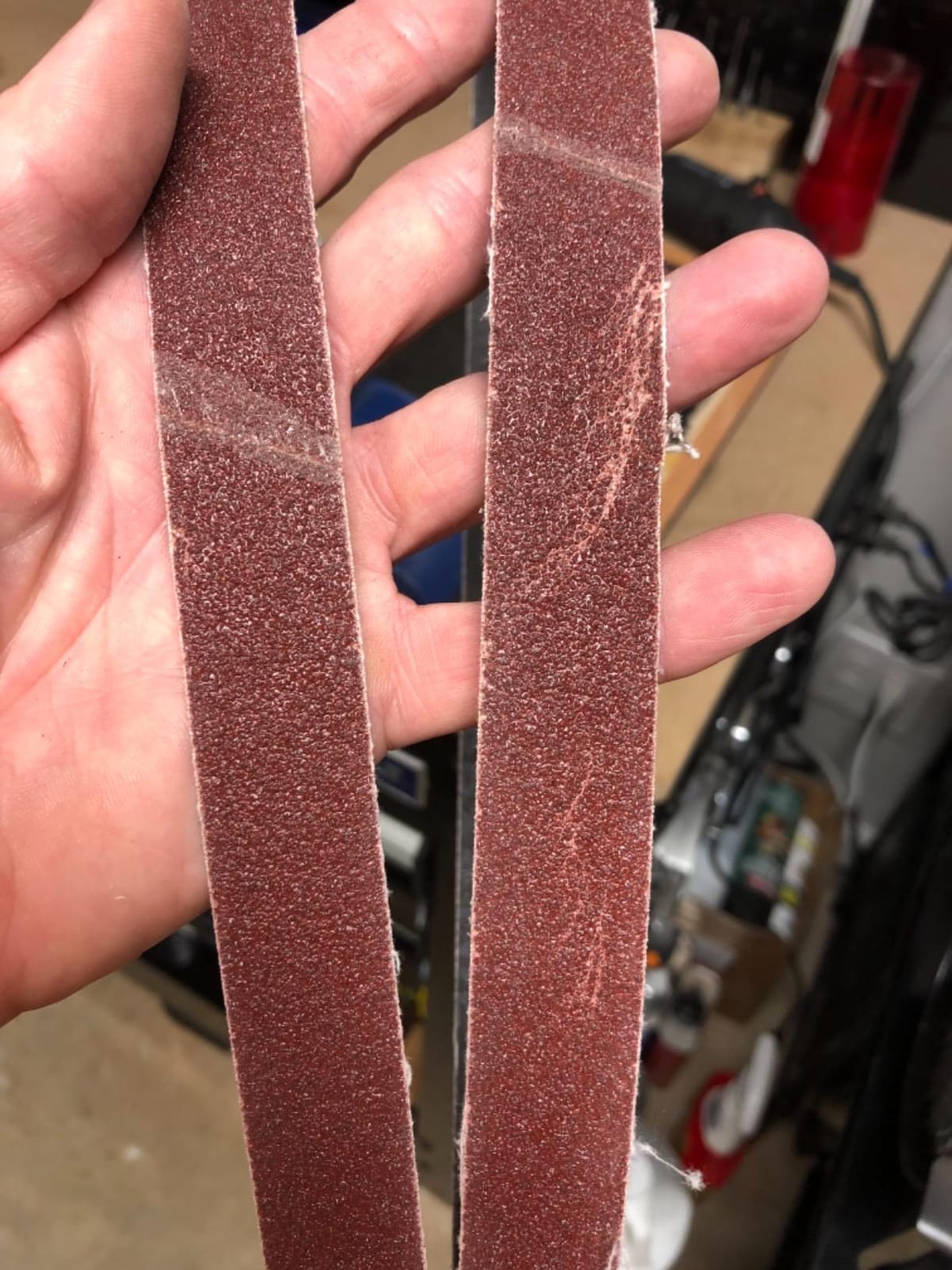 4x36 4 x 36 inch Sanding Belt Pack 4-Inch x 36-Inch,12 Pcs(4 Each of 80 120 150 Grits) Aluminum Oxide for Sander customer photo 2