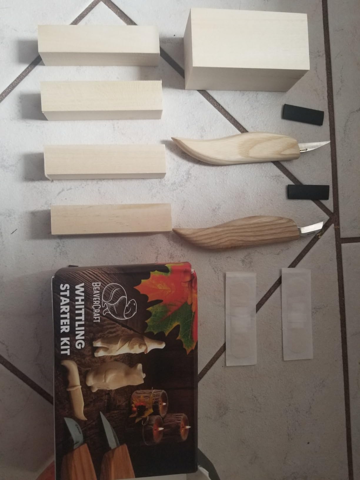 BeaverCraft Wood Carving Kit for Beginners S16 – Whittling Knives Sloyd, Chip Wood Carving Knife, Basswood Blocks for Carvers - Whittling Tools Set customer photo 2