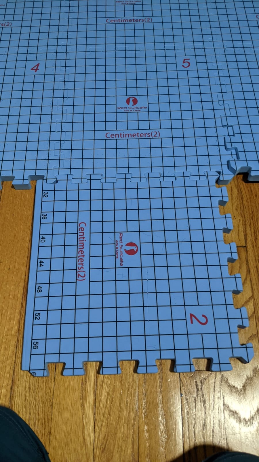 Red Suricata Blocking Mats for Knitting - Extra Thick (Inches Grid) customer photo 1